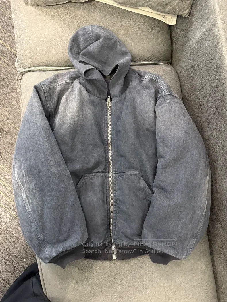 Balenciaga Balenciaga Back Letter Logo Retro Distressed Grey Denim Co Size US S / EU 44-46 / 1 - 1 Thumbnail