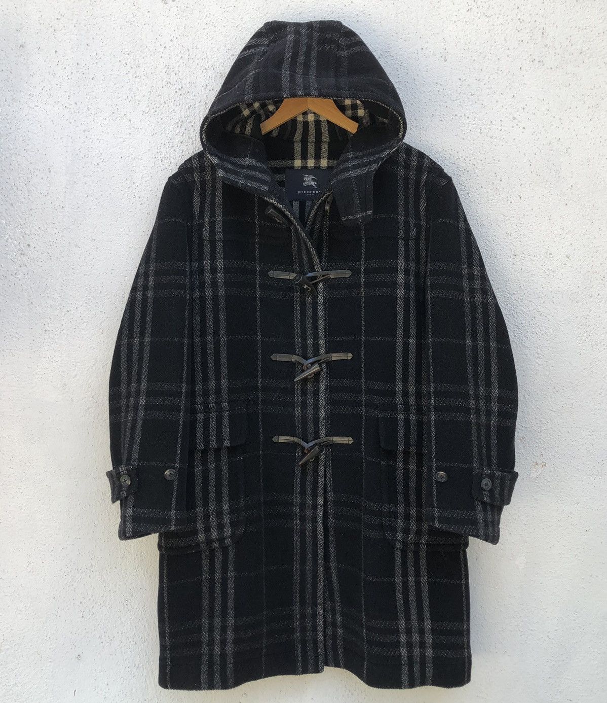 Burberry Authentic Burberry London Novacheck Wool Duffle Coat Jacket Size US M / EU 48-50 / 2 - 17 Thumbnail