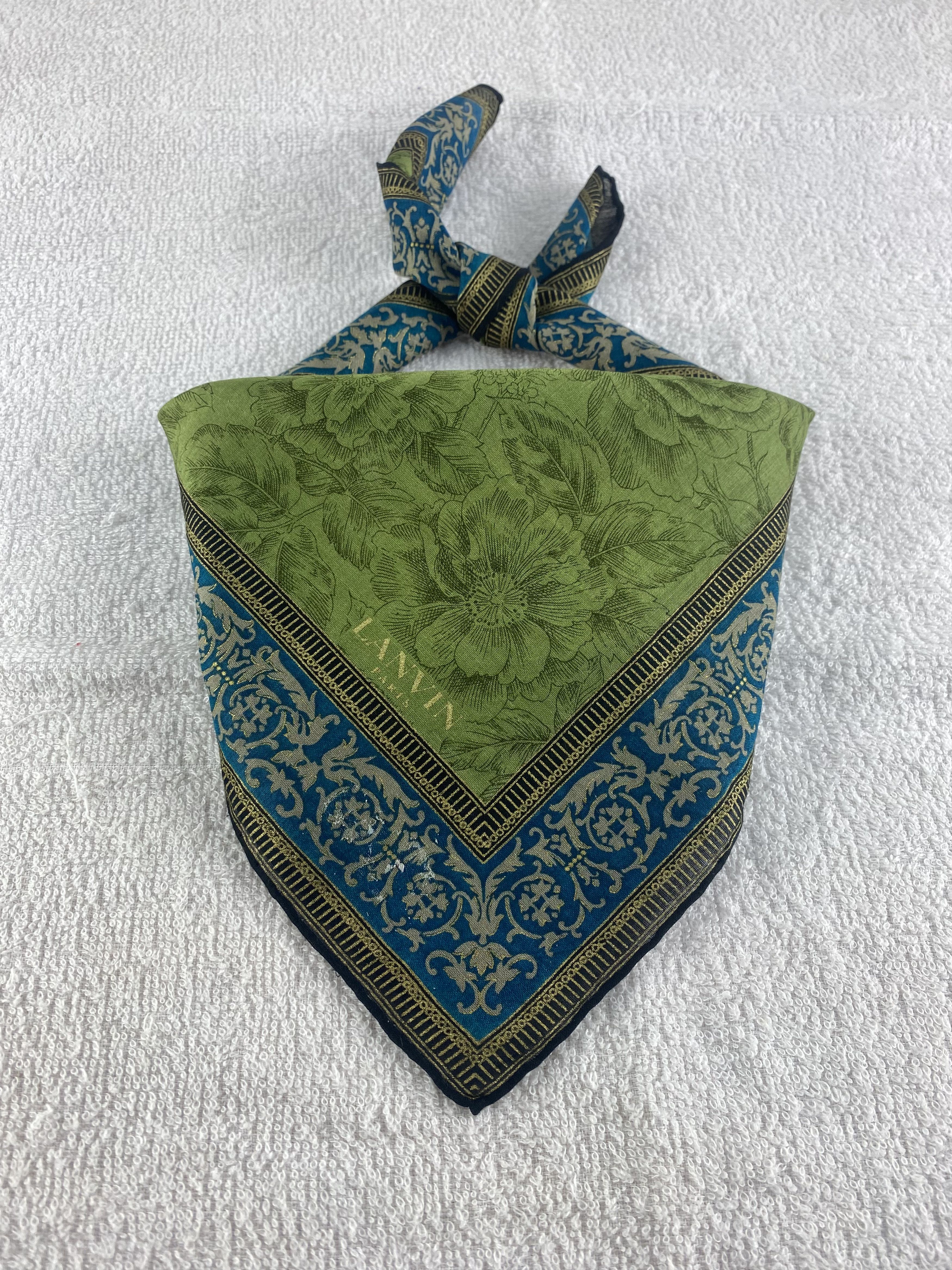 Lanvin Lanvin Floral Handkerchief / Bandana / Neckerchief C172 Size ONE SIZE - 2 Thumbnail