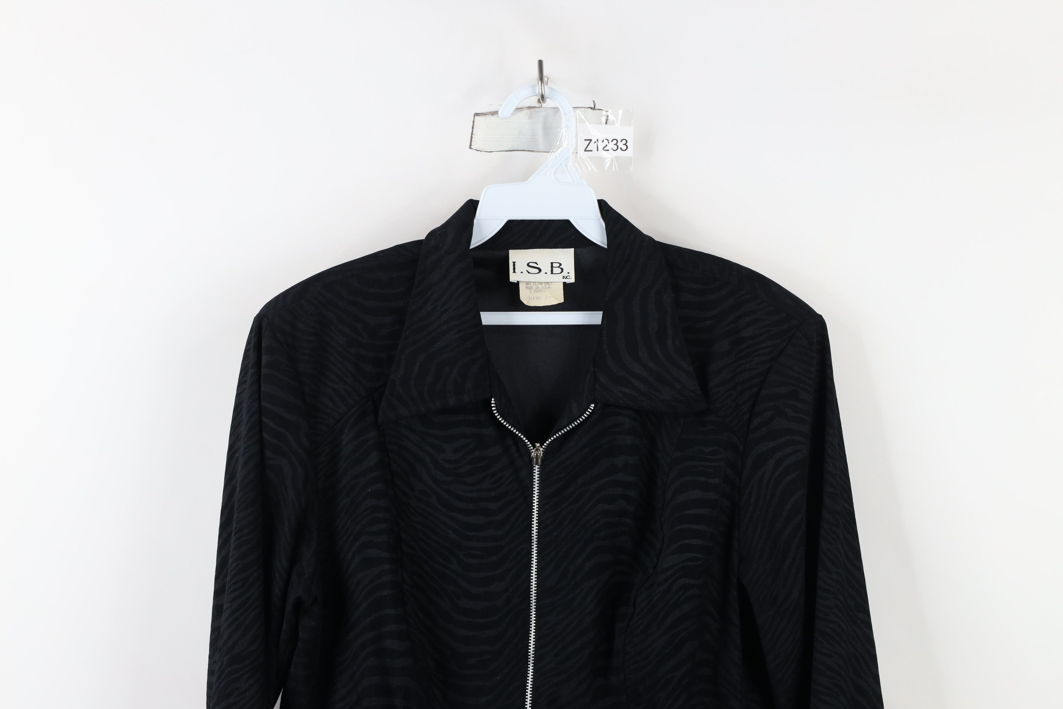Vintage Vintage 90s Streetwear Zebra Striped Full Zip Jacket USA Size XL / US 12-14 / IT 48-50 - 2 Thumbnail