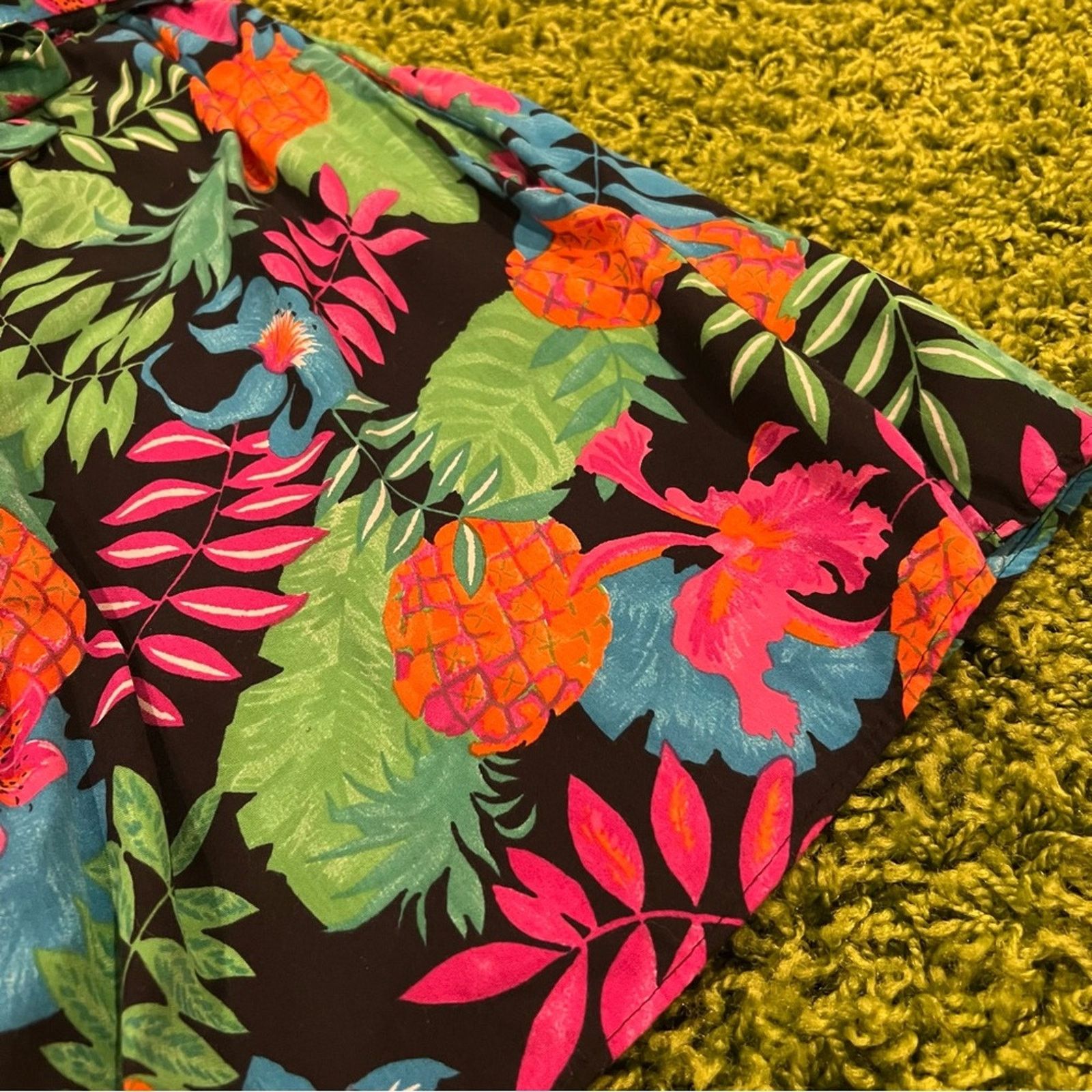 Vintage Vintage 80s Hawaiian Floral High Waisted Elastic Shorts Size 32" / US 10 / IT 46 - 3 Thumbnail
