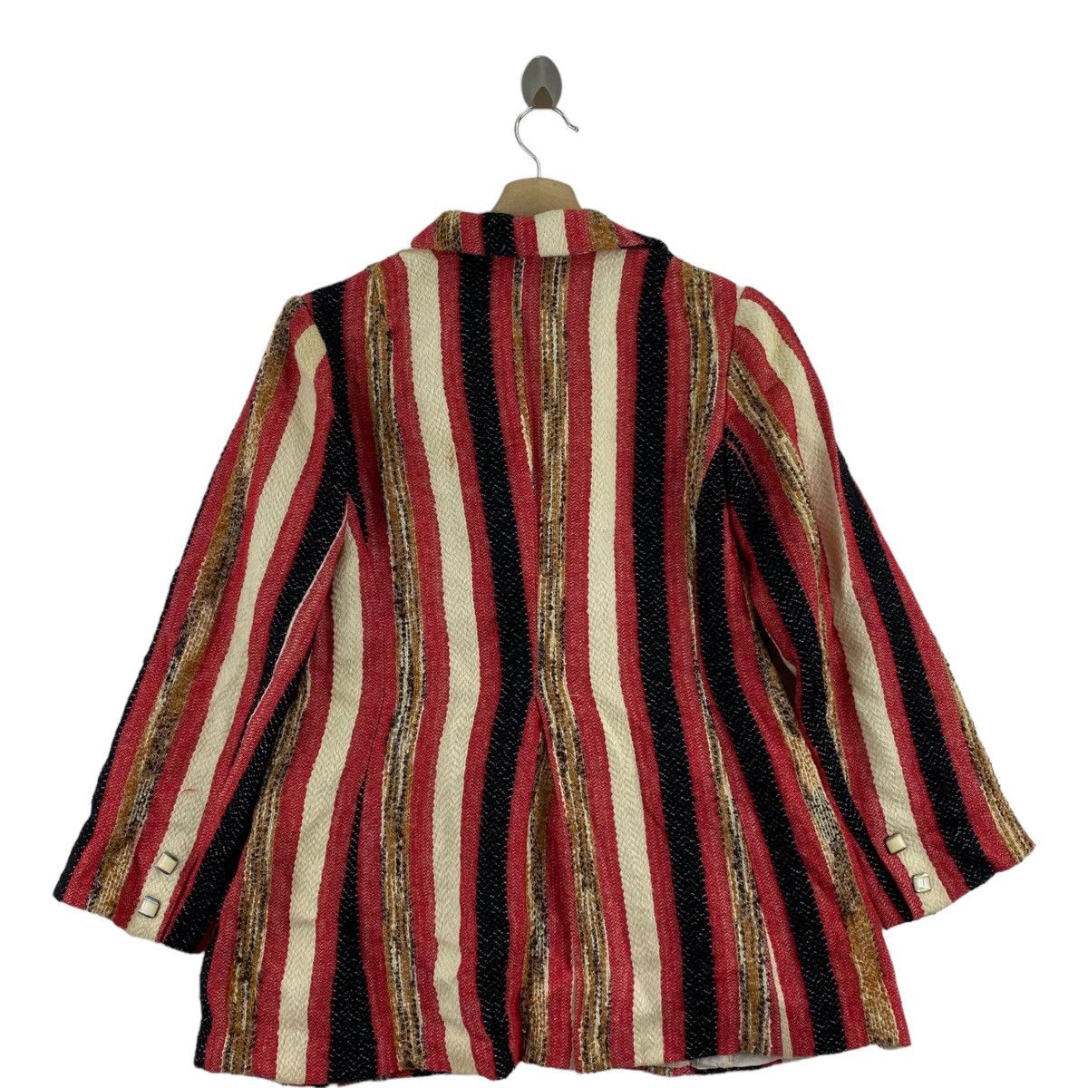 Japanese Brand CLAIR Japanese Brand Hickory Stripes Funky Design Red Coat Size S / US 4 / IT 40 - 3 Thumbnail