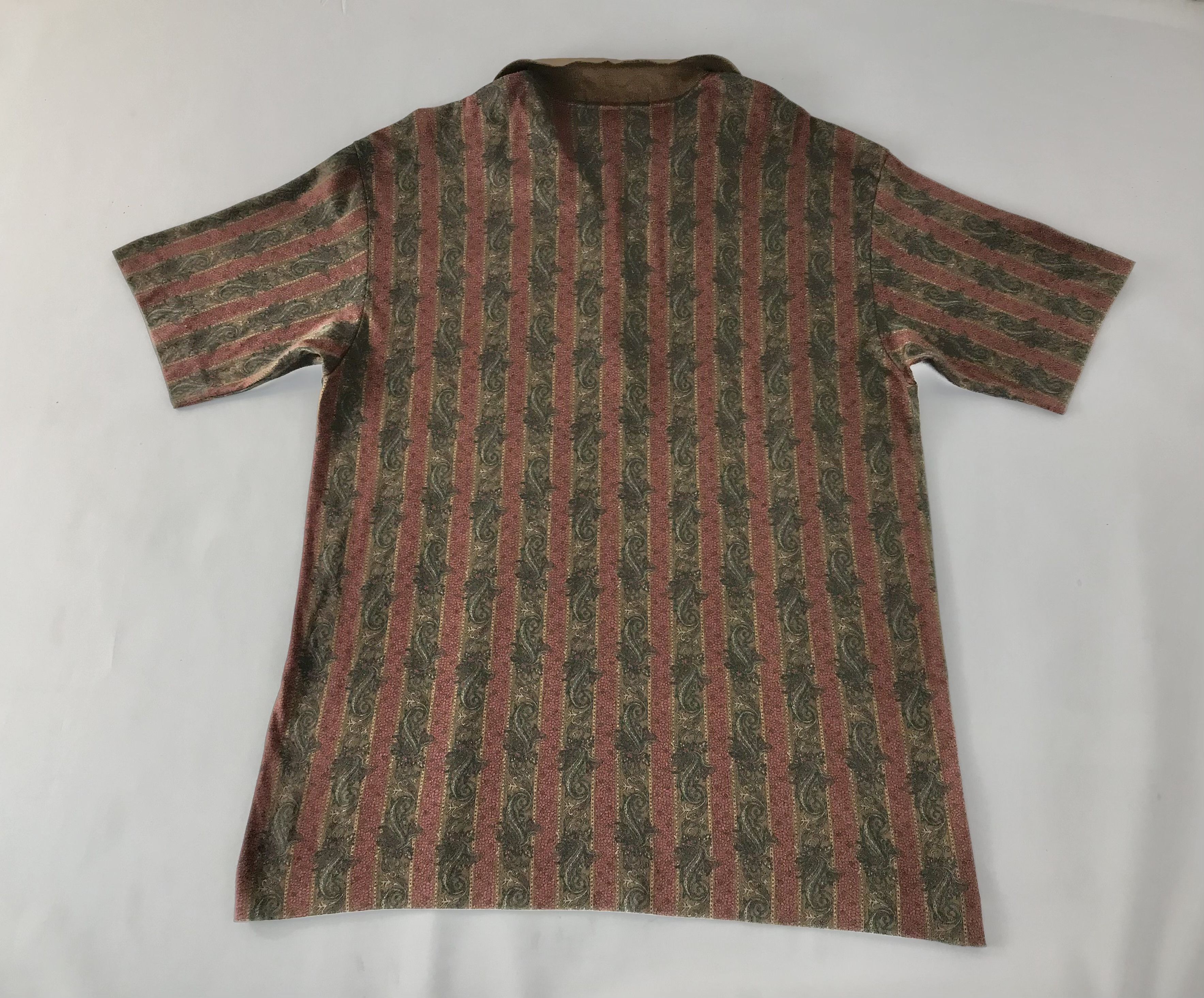 Valentino Vtg Valentino Chemises Paisley Art Full Print Polo Shirt Size US M / EU 48-50 / 2 - 2 Thumbnail