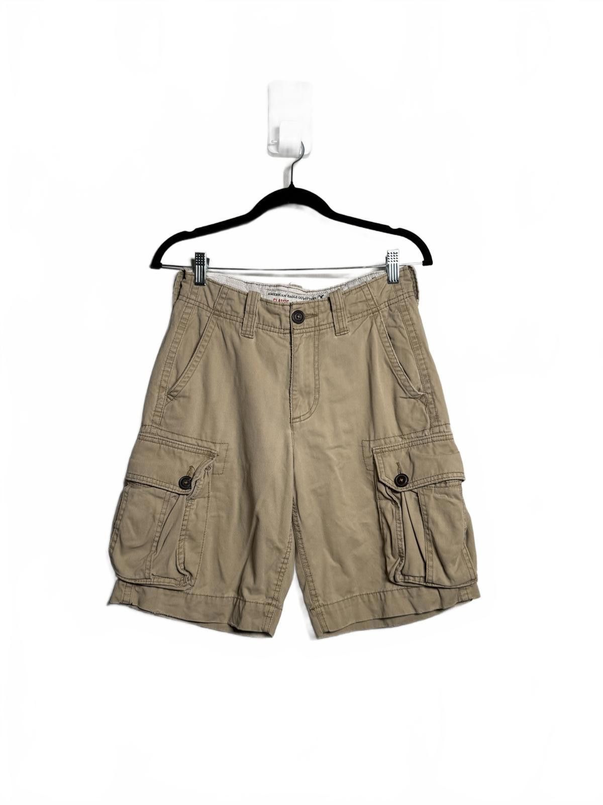 American Eagle Outfitters American Eagle Y2K Khaki Cargo Shorts Size US 26 / EU 42 - 2 Thumbnail
