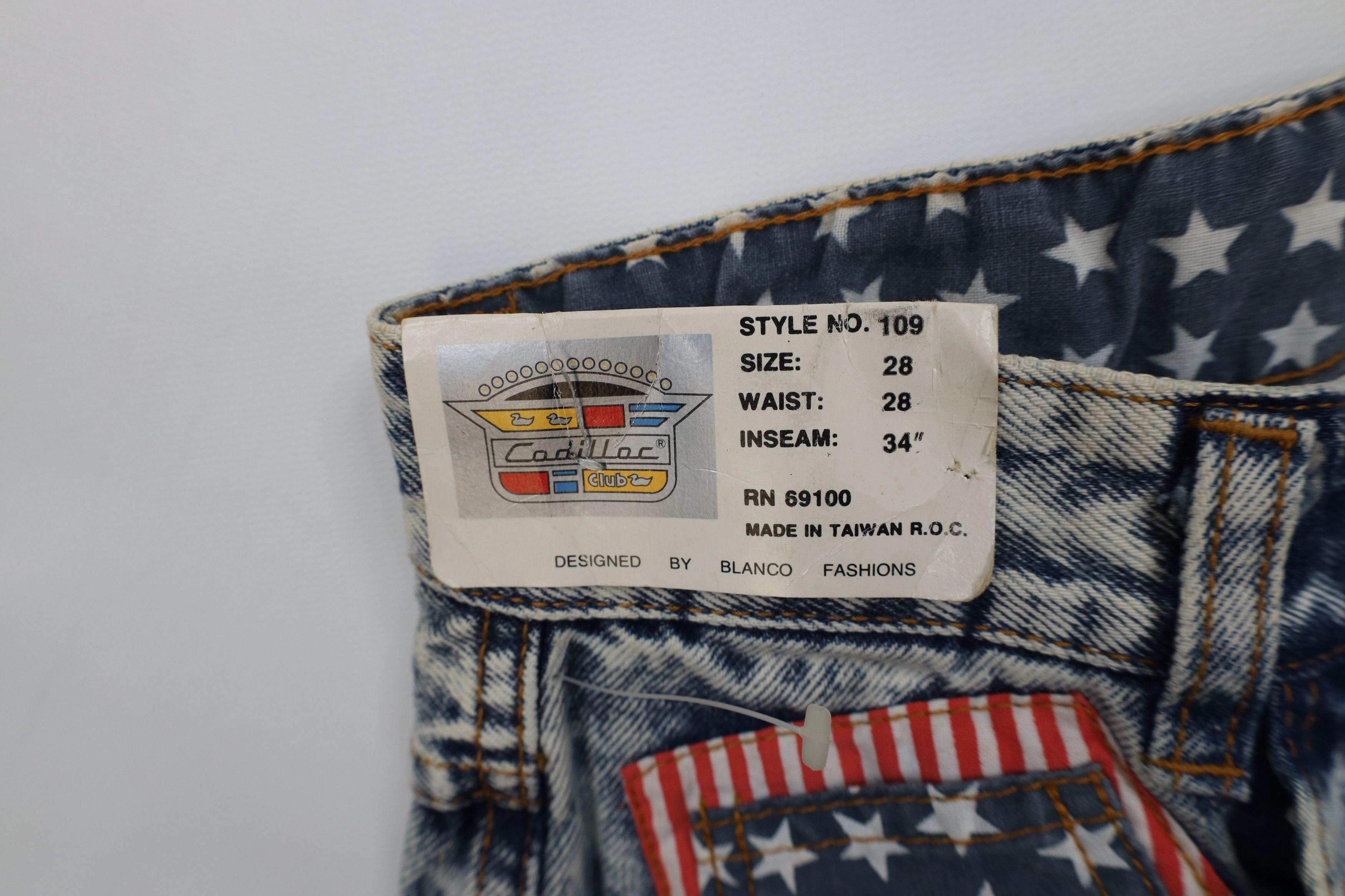 Cadillac Deadstock Vintage 80s 90s Cadillac Acid Wash Denim Jeans Size 28" / US 6 / IT 42 - 9 Thumbnail