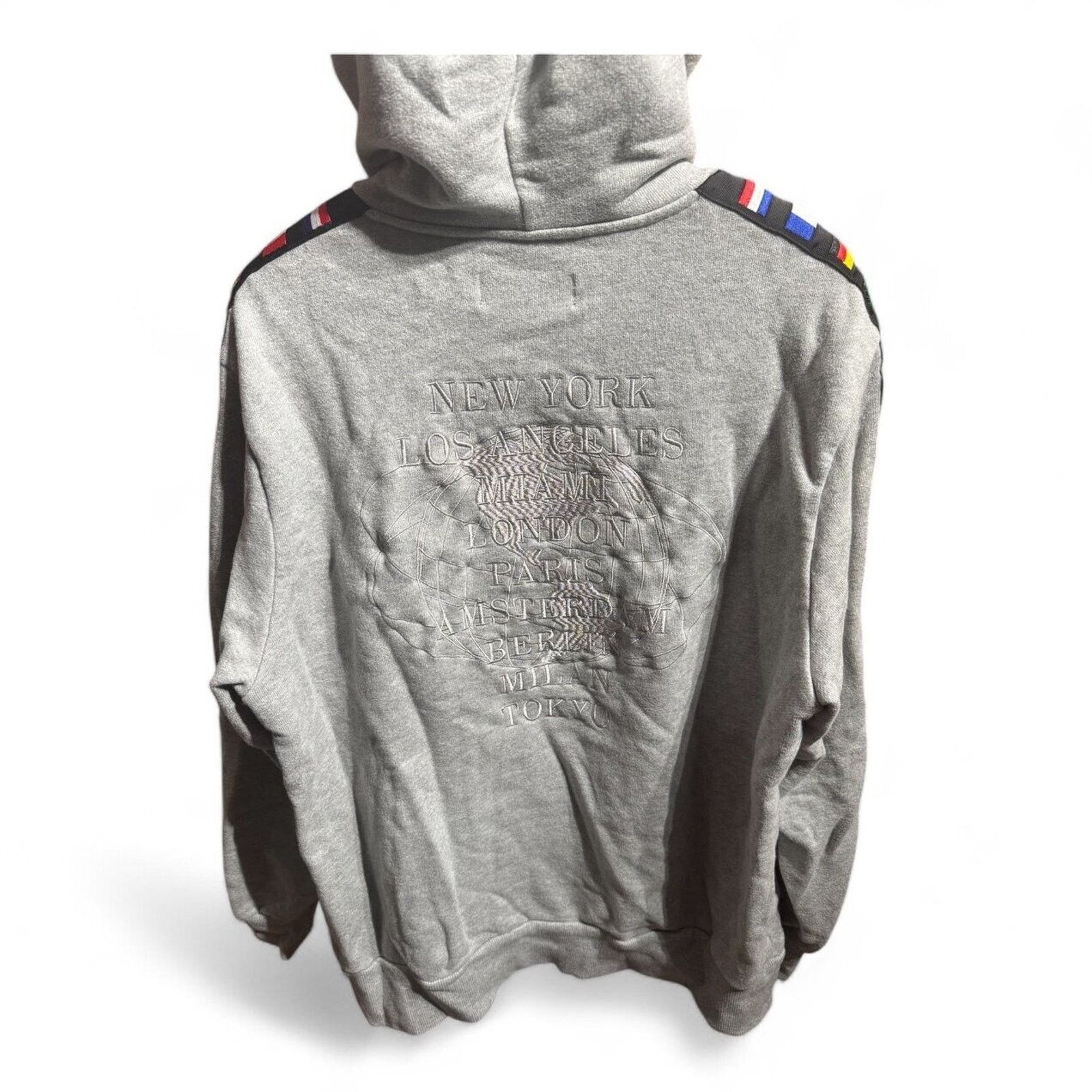 Kith Kith Love Thy City Hoodie Gray International Flags Size XL Size US XL / EU 56 / 4 - 10 Thumbnail