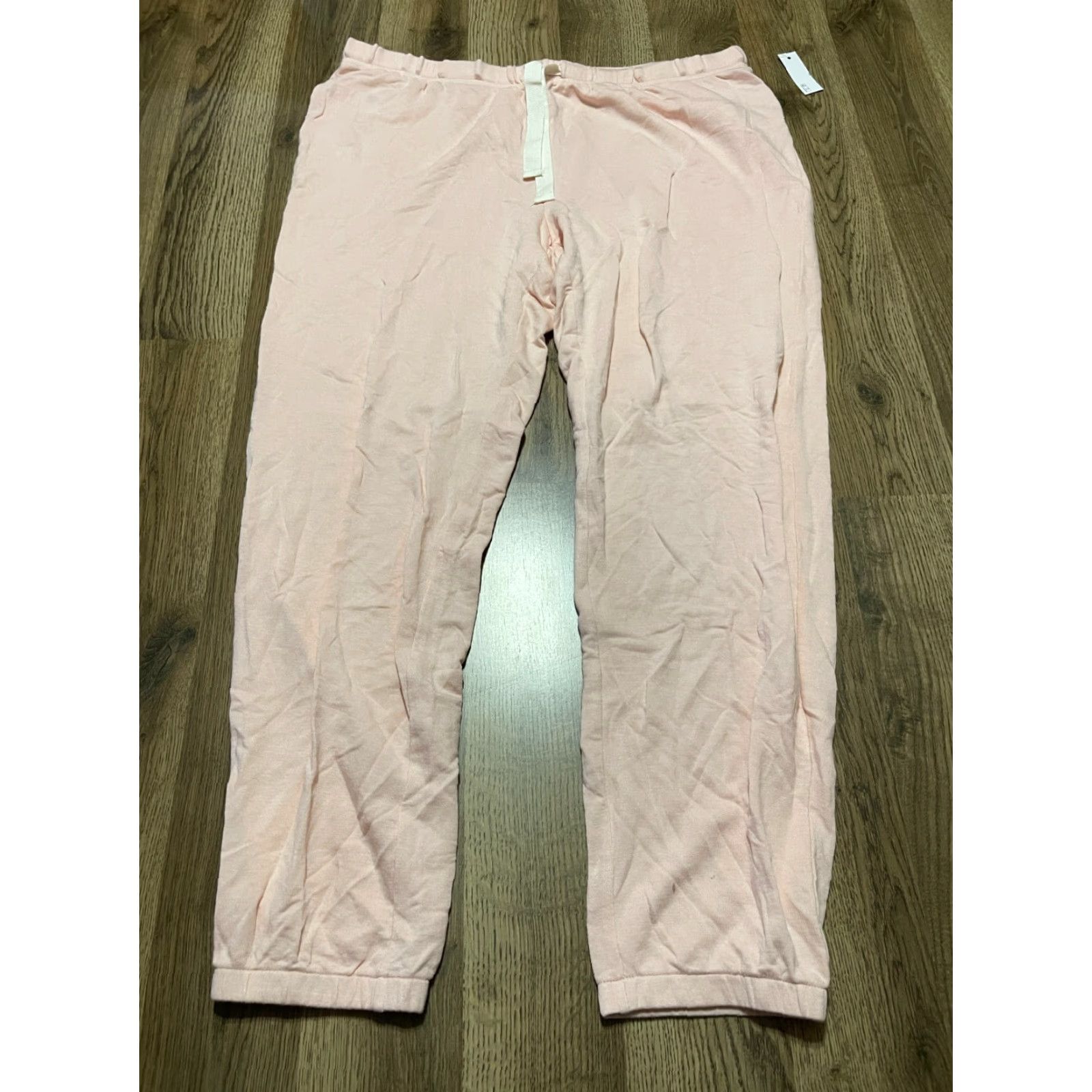 Essentials Amazon Essentials Pants Women's Size Large Blush Pink Straight Leg Tie Waist Casual Regular Size 36" / US 14 / IT 50 - 2 Thumbnail