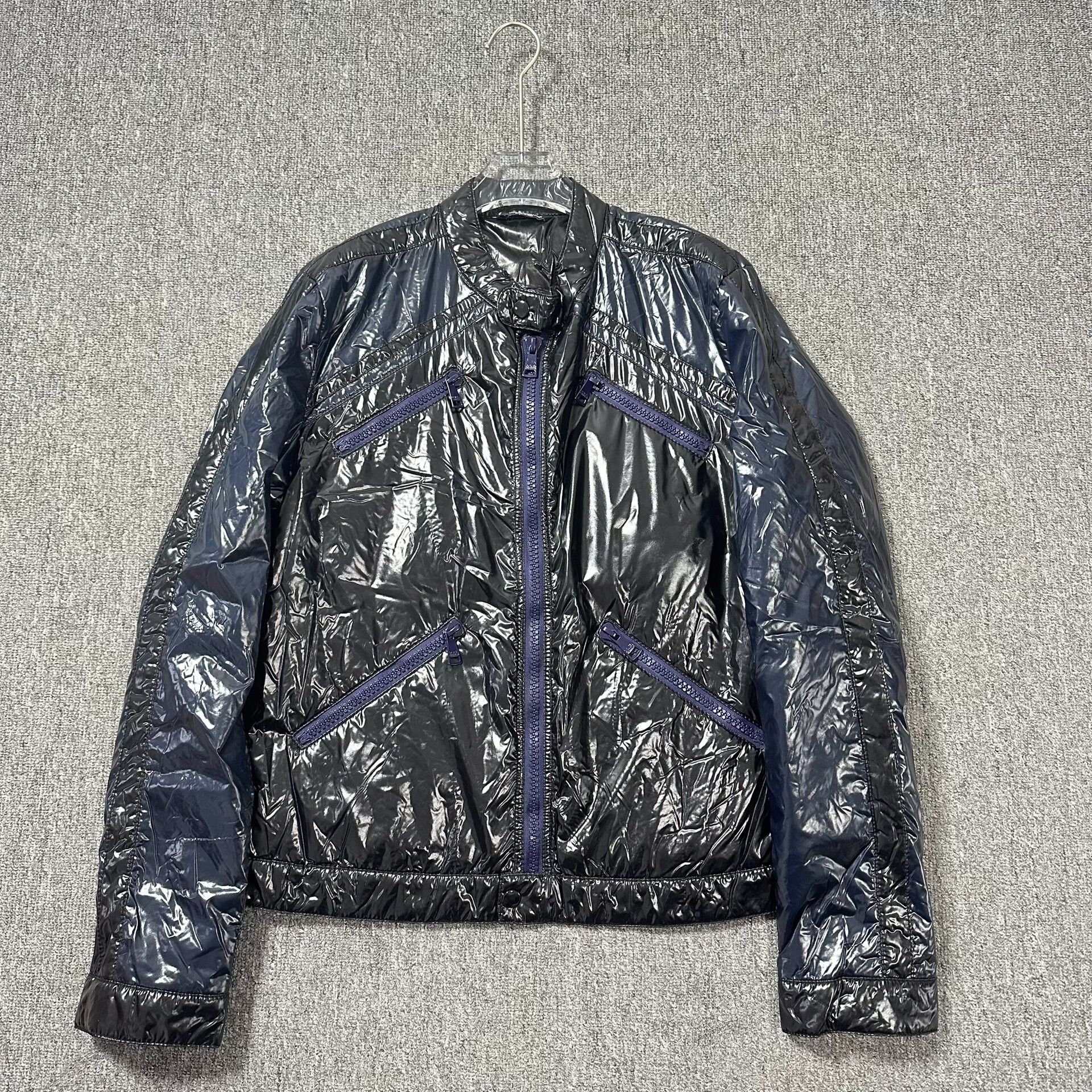 Dolce & Gabbana Dolce&Gabbana 23FW Runway Shiny Colorblock Biker Down Jacket Size US L / EU 52-54 / 3 - 1 Thumbnail