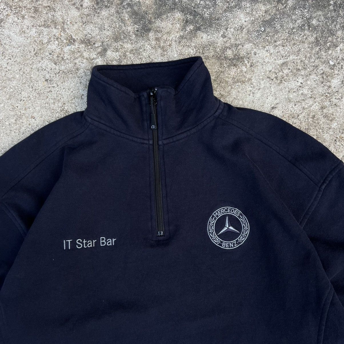 Mercedes-Benz × Vintage 00’s Mercedes Benz Half Zip Sweatshirt Size US XL / EU 56 / 4 - 2 Thumbnail