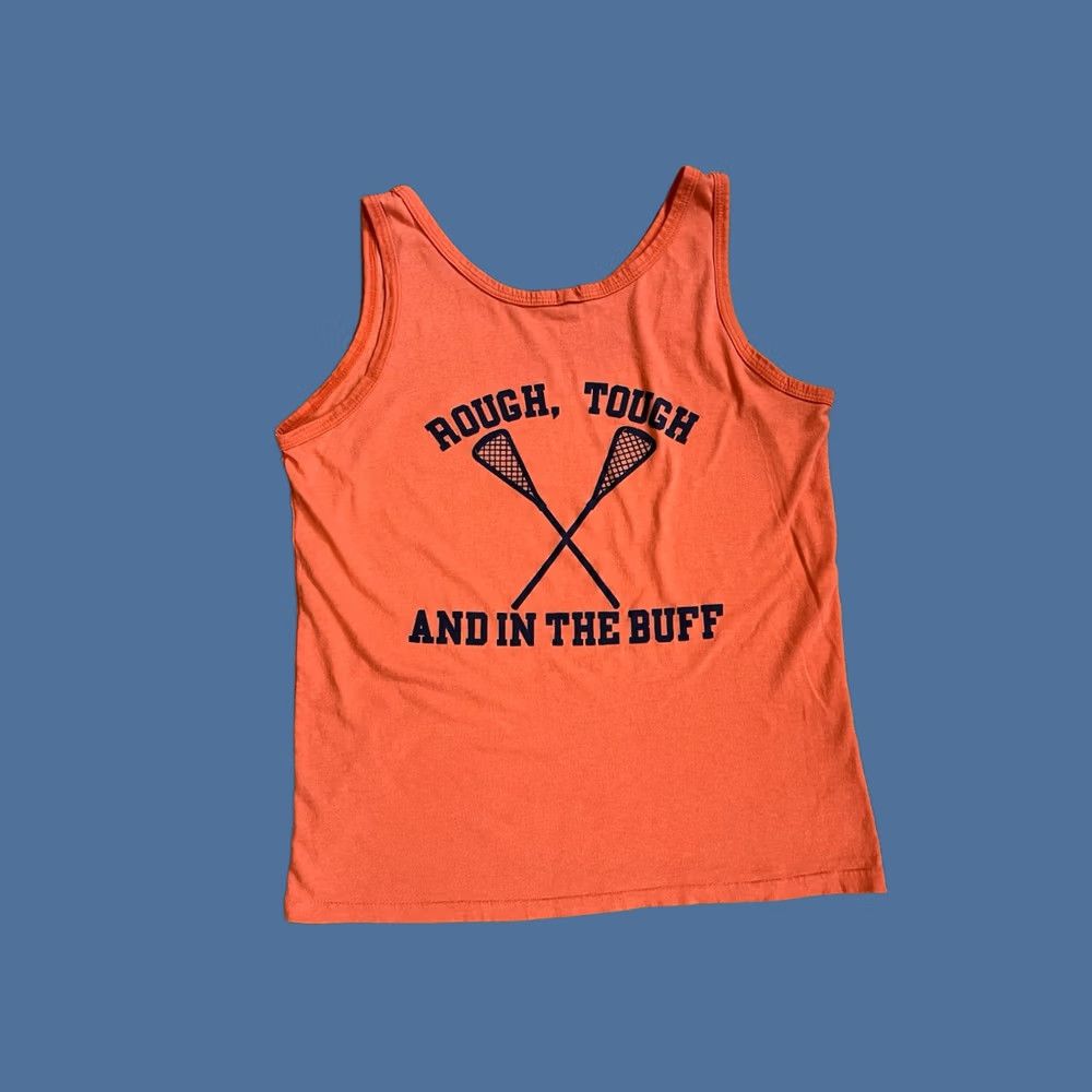 Vintage VINTAGE Syracuse Co-Ed Naked Lacrosse Tank Top Mens Medium Orange 90s Size US M / EU 48-50 / 2 - 1 Thumbnail