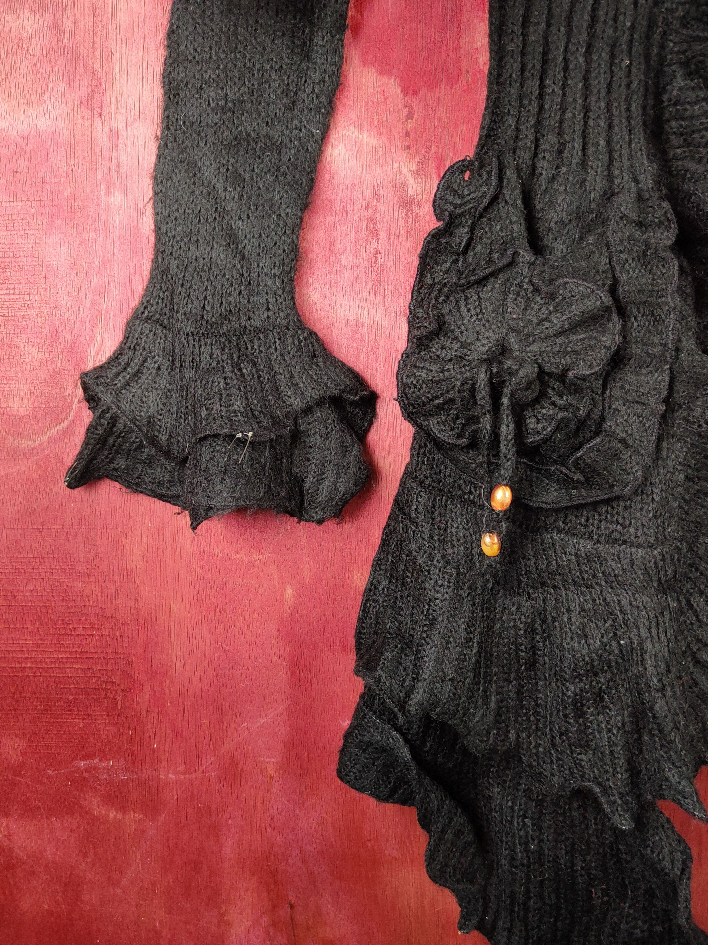 Vintage Premium Black Knitwear Cardigan #S2375 Size M / US 6-8 / IT 42-44 - 4 Thumbnail