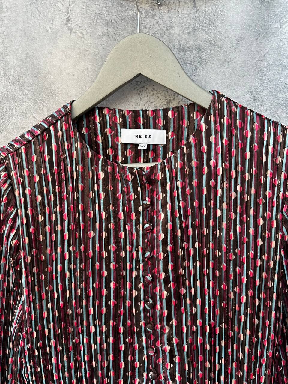 Reiss Reiss Celia Plated Midi Dress Crew Neck Size M / US 6-8 / IT 42-44 - 5 Thumbnail