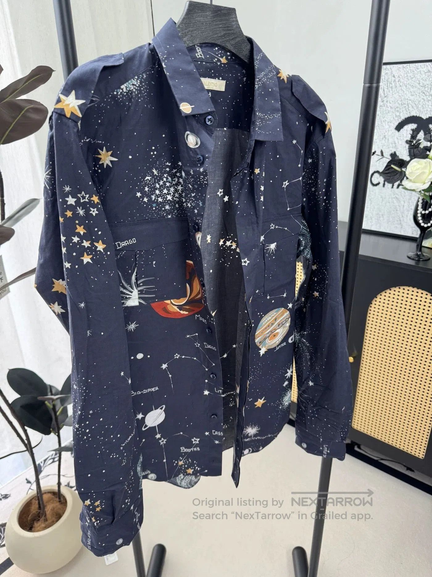 Valentino Valentino Starry Sky Shirt with Epaulettes. Size US L / EU 52-54 / 3 - 3 Thumbnail