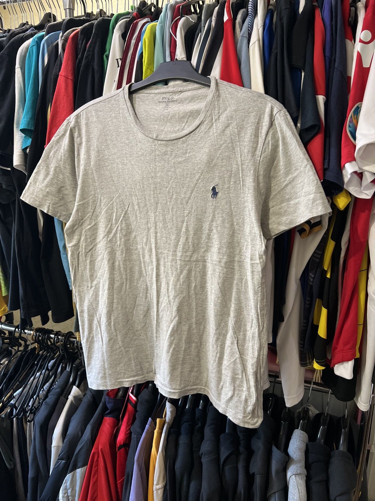 Polo Ralph Lauren GRAY BASIC POLO RALPH LAUREN SMALL HORSE LOGO T SHIRT SIZE M Size US M / EU 48-50 / 2 - 1 Thumbnail