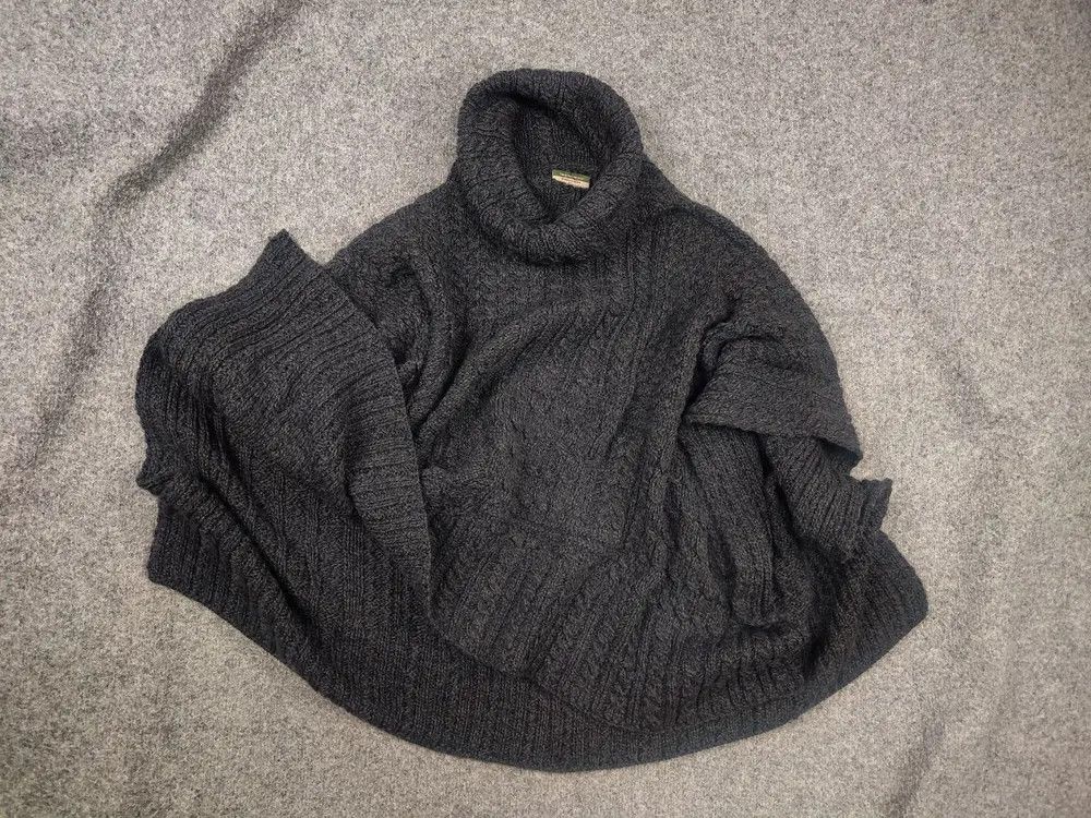 Carraig Donn Carraig Donn Ireland Merino Wool Knit turtleneck poncho Size ONE SIZE - 1 Thumbnail