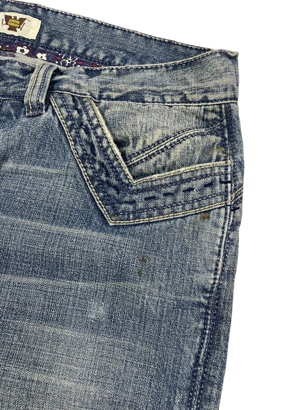 Antik Denim Vintage Antik Denim Flare Jeans Embroidery Velvet Size US 33 - 10 Thumbnail