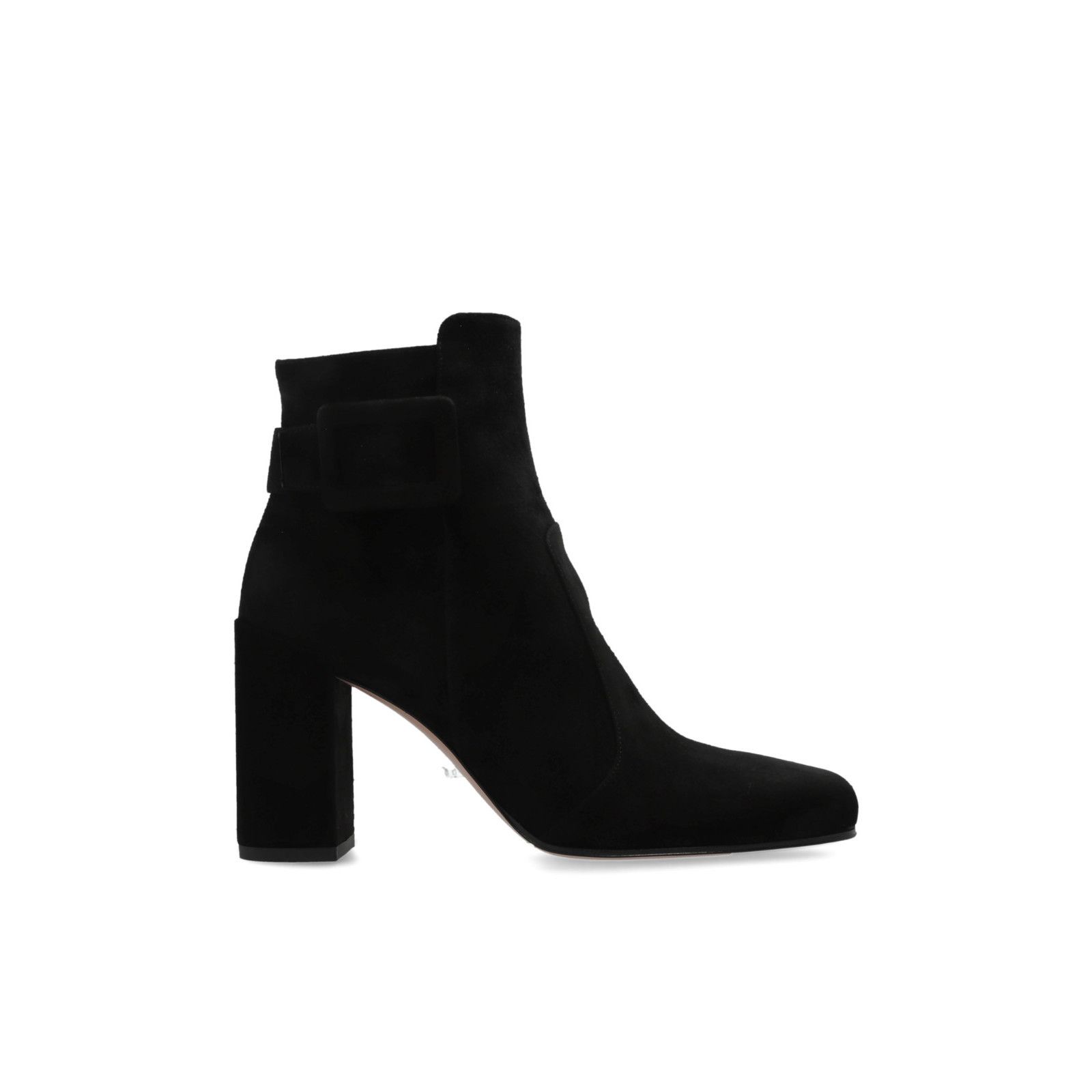 ROGER VIVIER Black Suede 95mm Heel Annkle Boots New & Authen