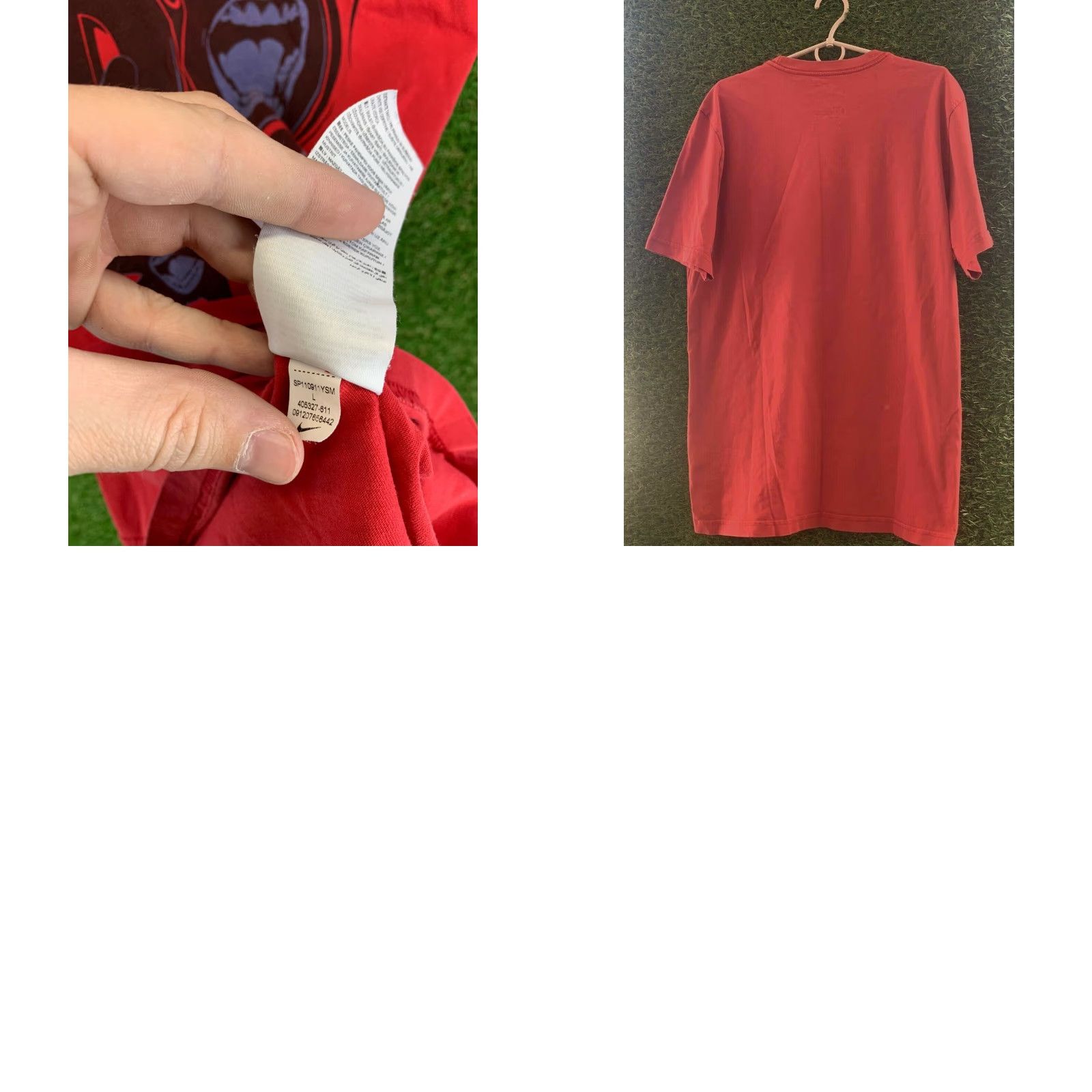 Nike NIKE JUST DO IT Shirt Mens L Red Jersey T-Shirt Logo Short Sleeve Cotton 100% Standard Fit 2011 Size US L / EU 52-54 / 3 - 8 Thumbnail