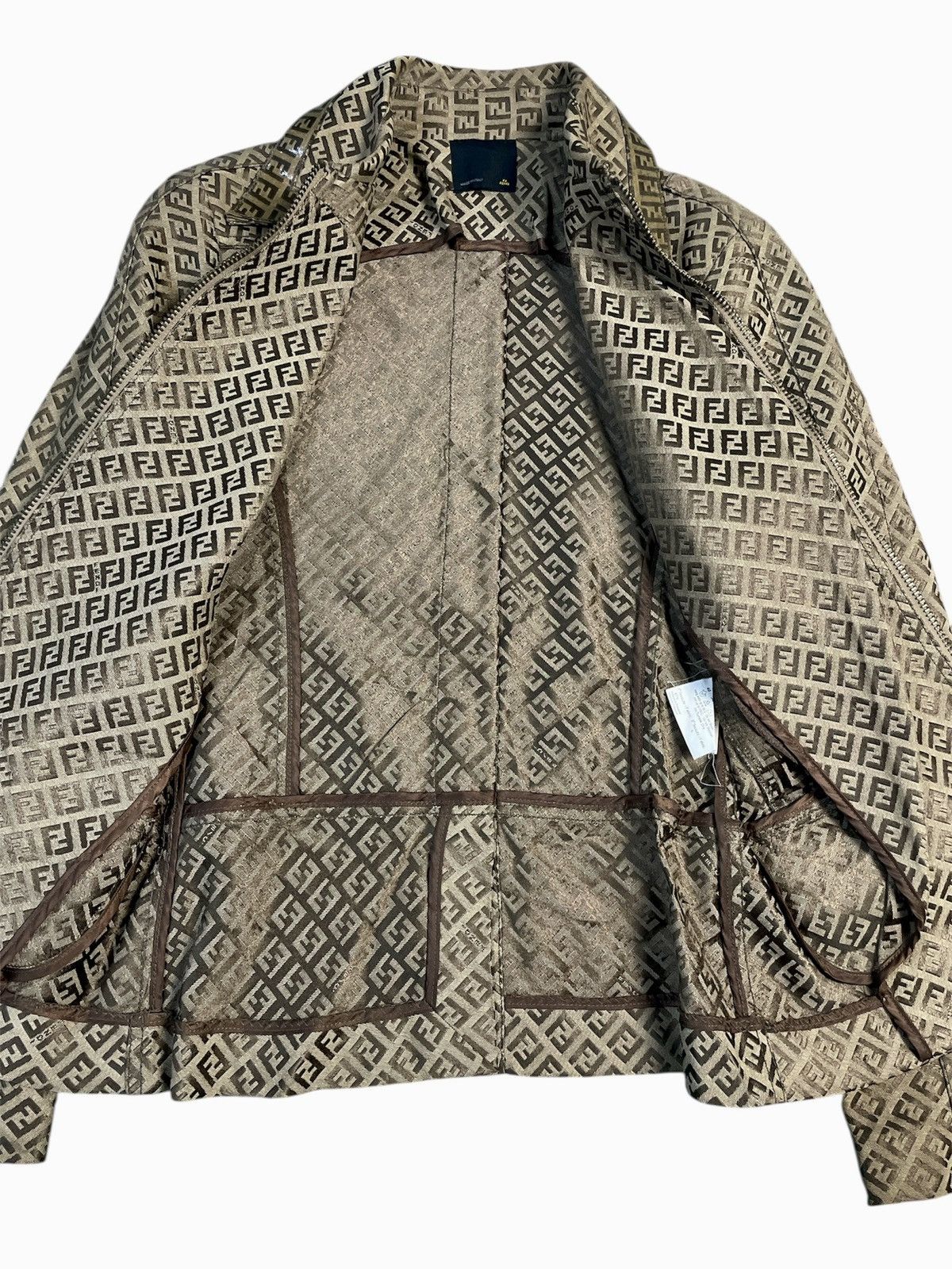 Fendi Vintage Fendi Zucca All-Over Monogram Zip Jacket Size 6 USA Size US S / EU 44-46 / 1 - 7 Thumbnail