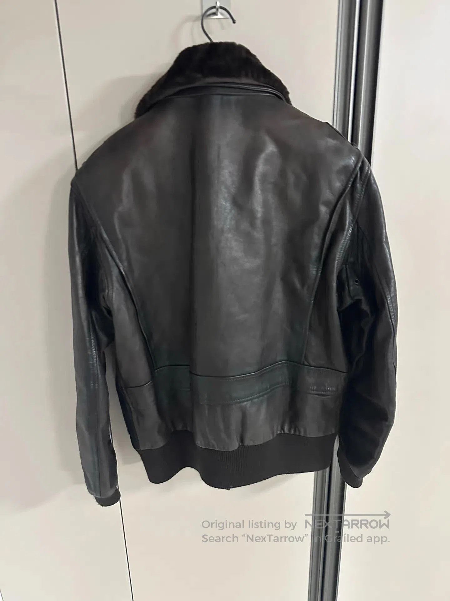 Moschino Black Leather Jacket with Fur Collar Size M. Size US M / EU 48-50 / 2 - 2 Thumbnail