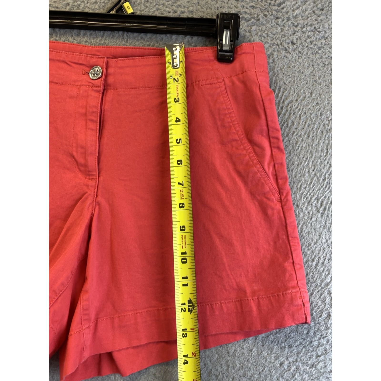 Nautica Nautica Women's Pink Shorts Size 6 Mid Rise Twill Casual Chino Pockets Elastane Cotton Ladies Size 28" / US 6 / IT 42 - 4 Thumbnail