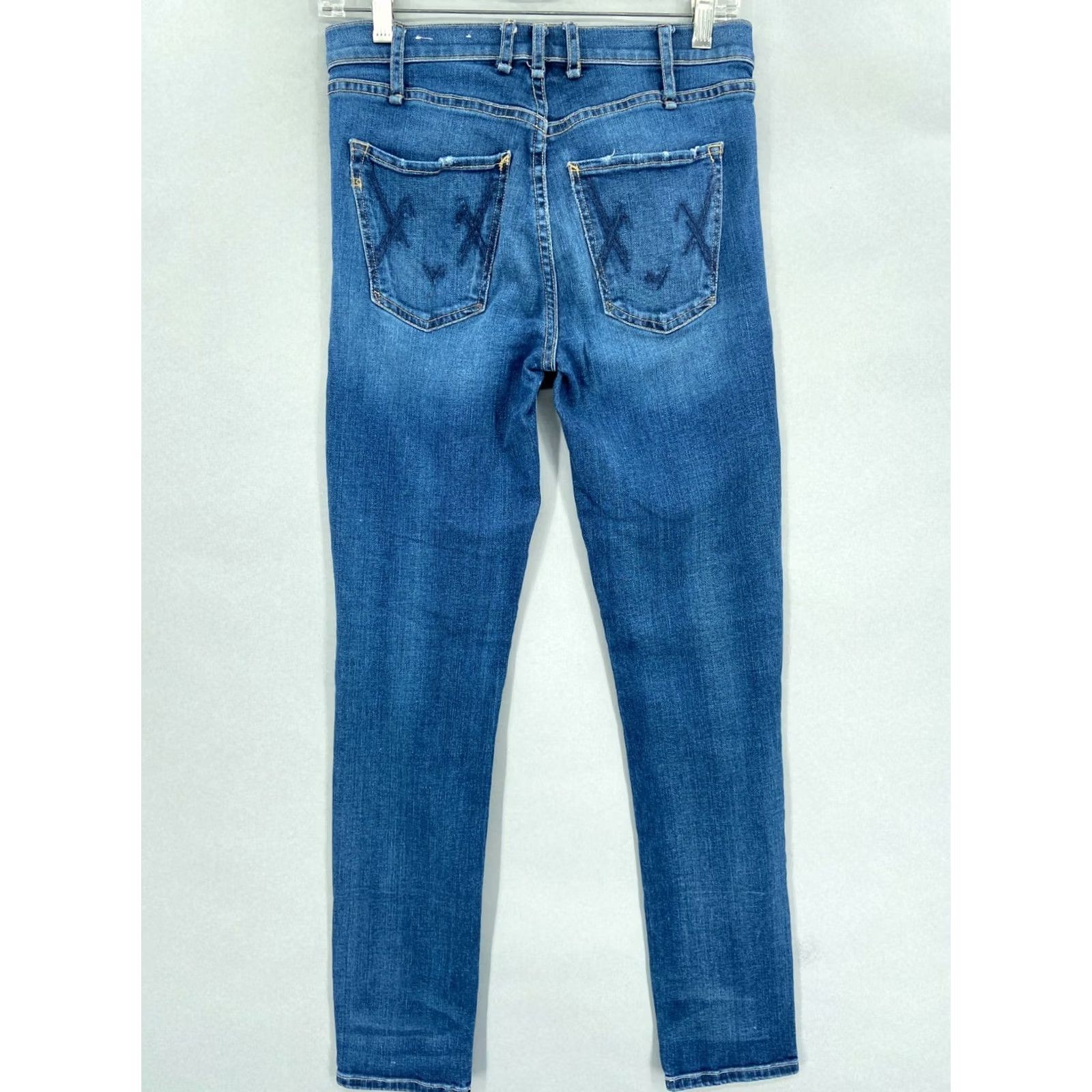 Vintage McGuire Jeans Womens Skinny High Waist Blue Medium Wash Stretch Newton 26 Size 26" / US 2 / IT 38 - 2 Thumbnail