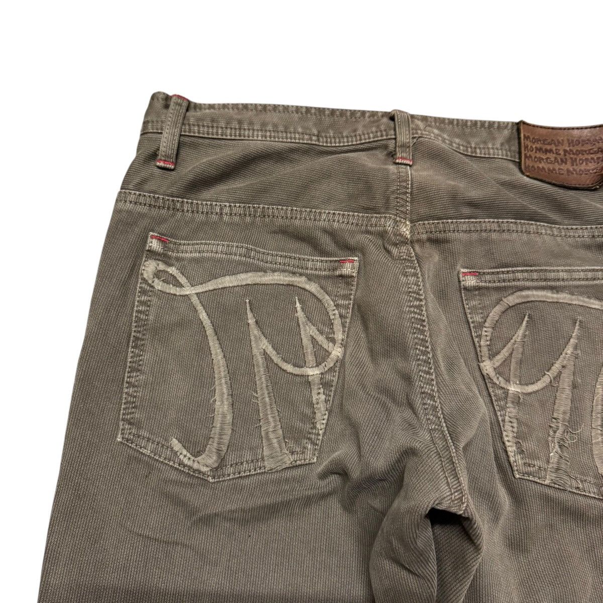 Japanese Brand Morgan Homme Brown Denim Flare Pants Size US 29 - 11 Thumbnail