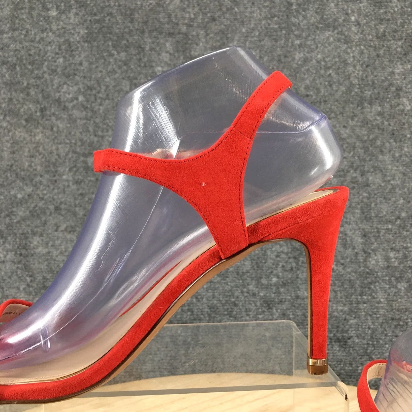 Kenneth Cole Kenneth Cole New York Heels Womens 9.5 M Dress Stiletto Buckle Strap Red Suede Size L / US 10 / IT 46 - 5 Thumbnail