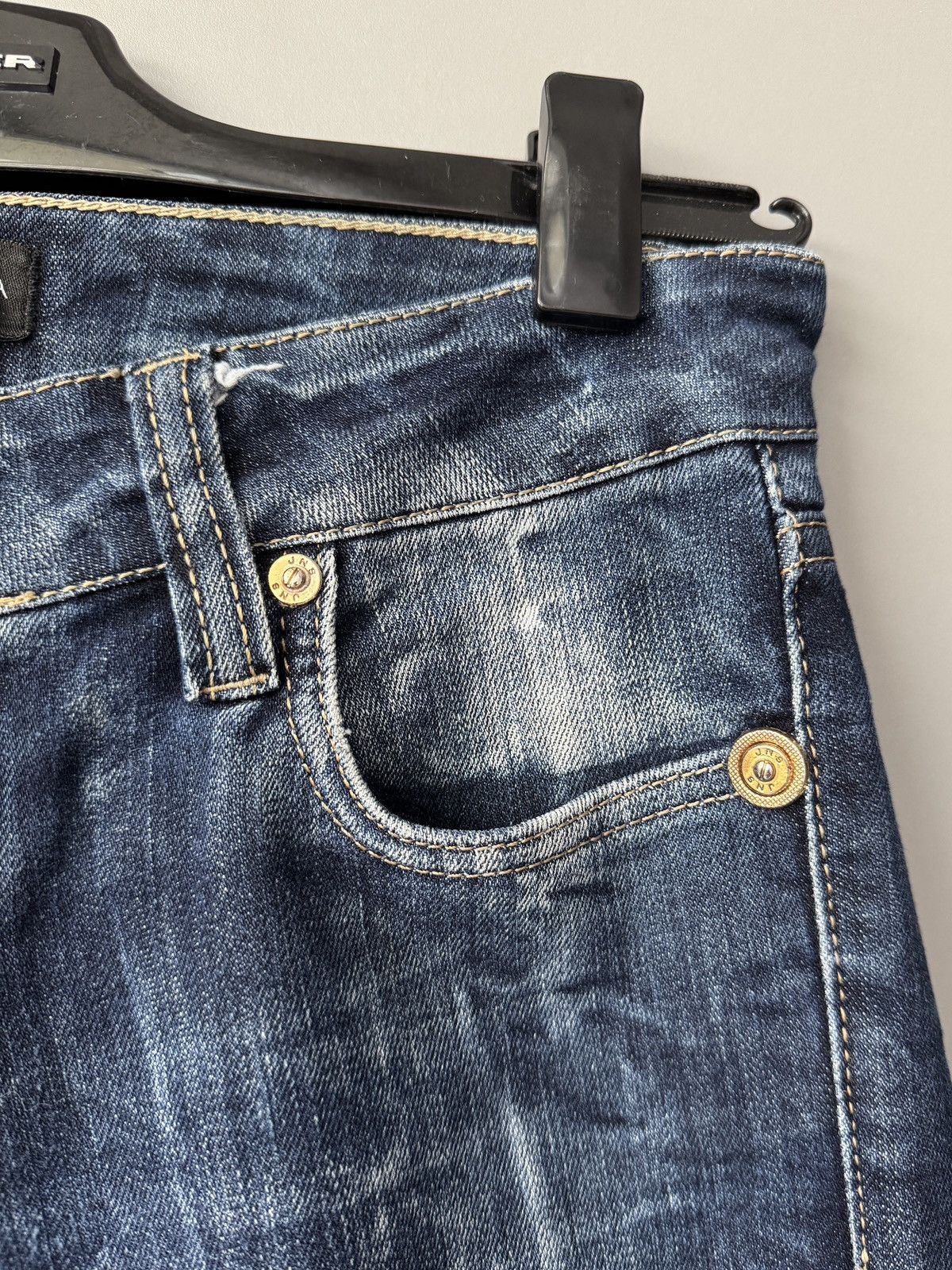 Dolce & Gabbana × Vintage Dolce & Gabbana Vintage Y2K Logo Washed Low Waist Jeans Size 29" - 3 Thumbnail