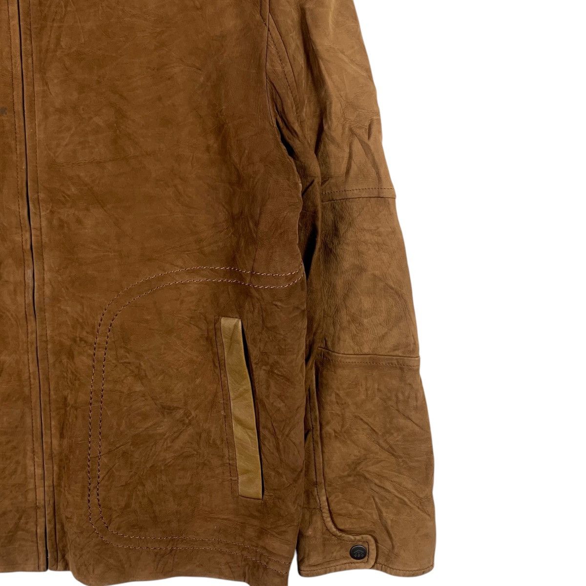 Vintage A JESDANI Italian Designer Brown Fleece Bomber Jacket Size US L / EU 52-54 / 3 - 6 Thumbnail