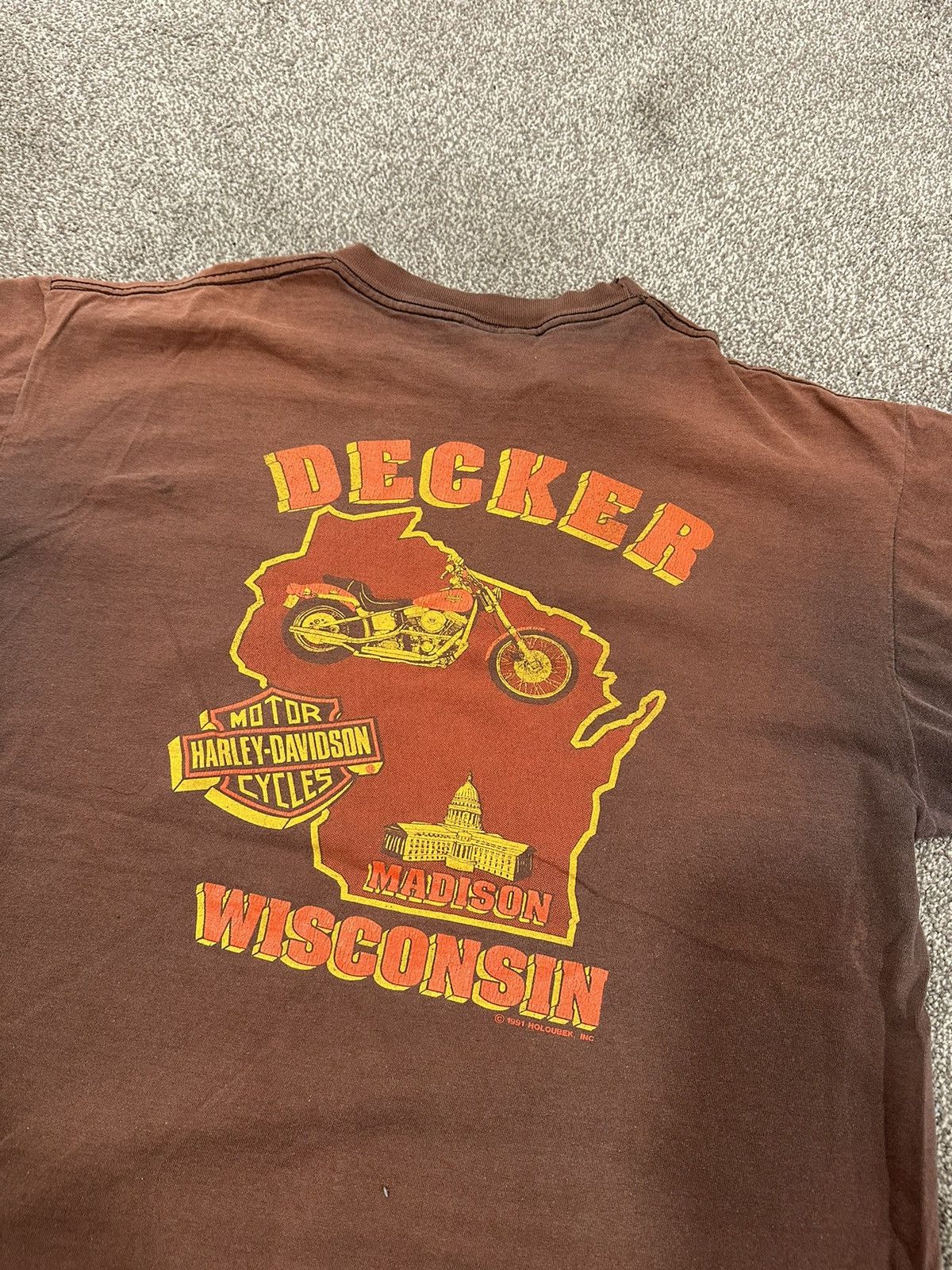 Harley Davidson Vintage Distressed Harley Davidson Motorcycles Tee Size US XL / EU 56 / 4 - 13 Thumbnail