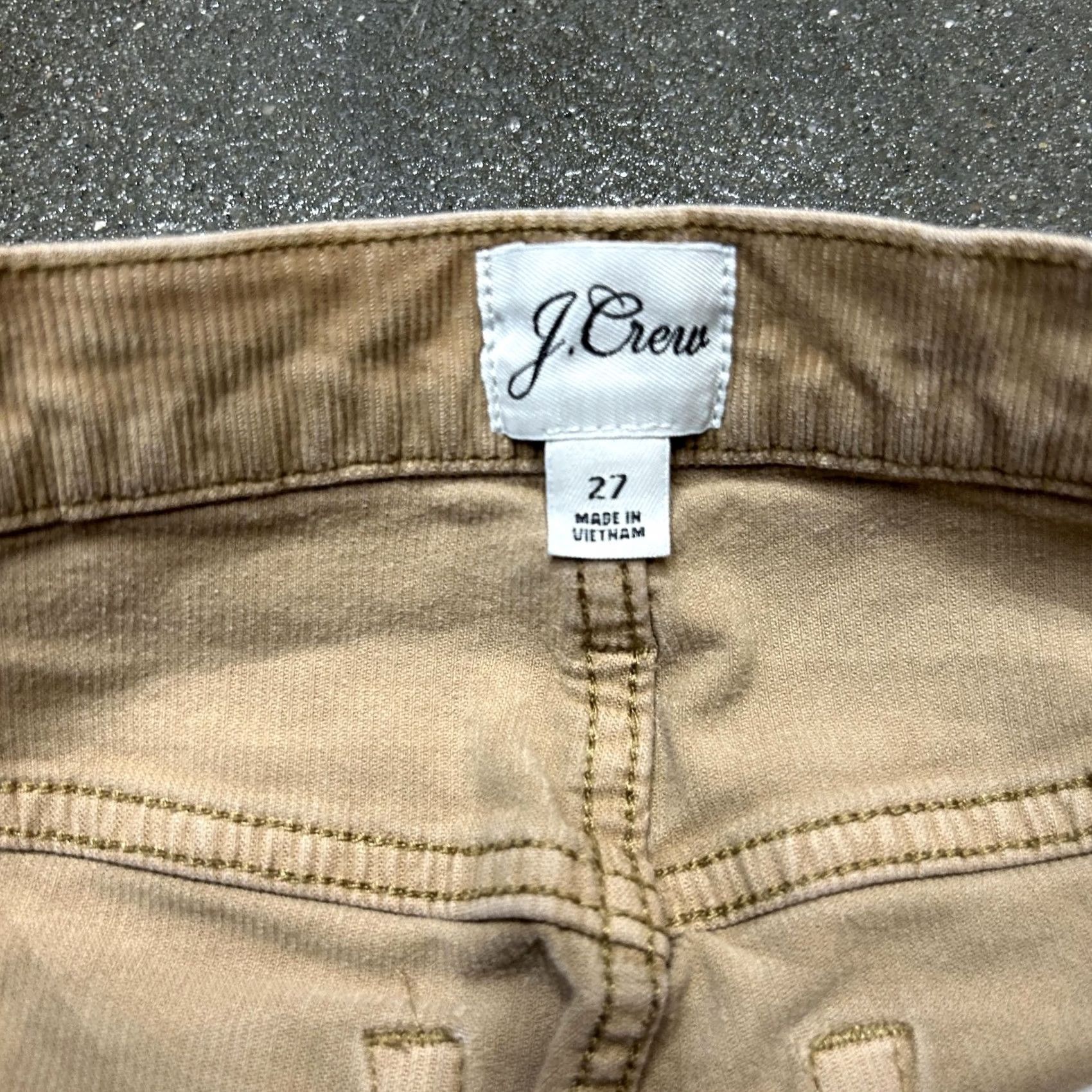 J.Crew J.Crew Pants Womens 27 Beige Corduroy Straight Leg Khakis Casual Five Pocket Size 27" / US 4 / IT 40 - 3 Thumbnail