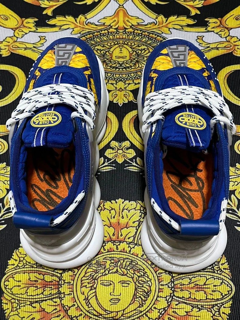 Versace Versace Baroque gold pattern daddy shoes Size US 9 / EU 42 - 2 Thumbnail