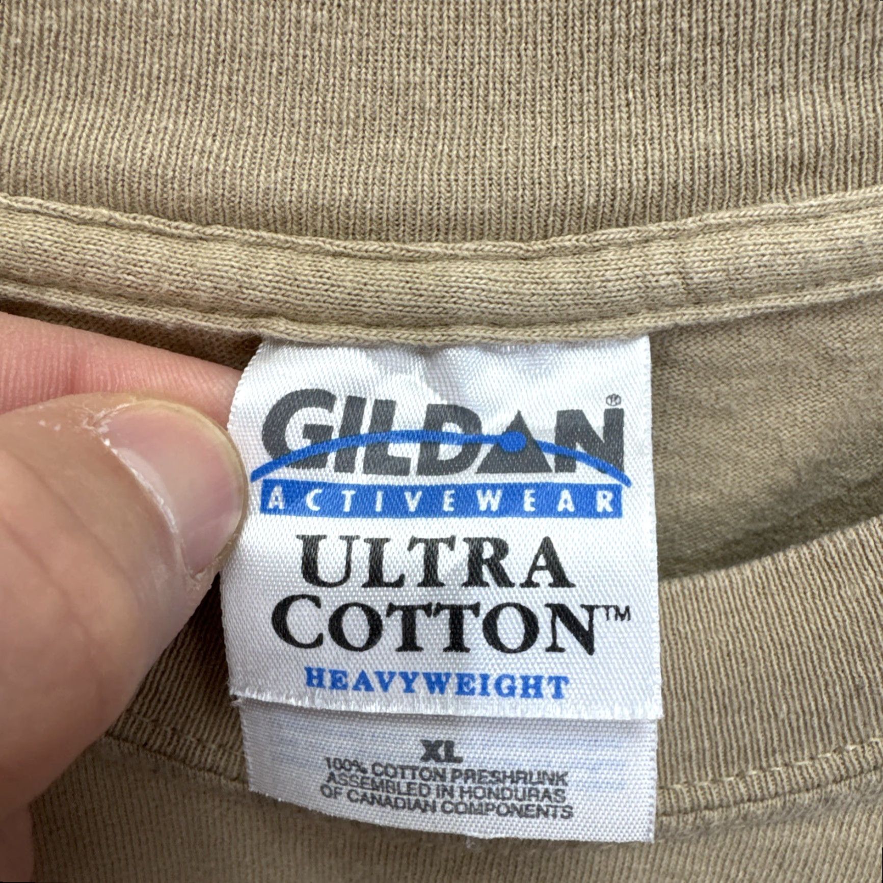 Gildan VINTAGE Gildan Spiritual Warrior T-Shirt Pentagram Logo Graphic Brown L Y2K Mens Size US L / EU 52-54 / 3 - 3 Thumbnail