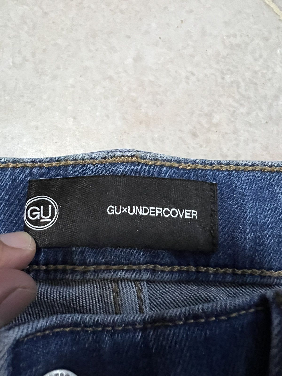GU GU x UNDERCOVER RIPPED JEANS VERY RARE Size US 30 / EU 46 - 14 Thumbnail