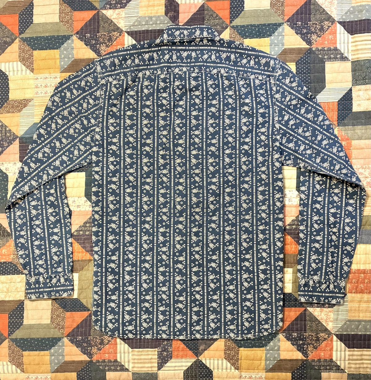 RRL Ralph Lauren DOUBLE RL RALPH LAUREN RRL INDIGO BUTTON UP SHIRT- SIZE MED Size US M / EU 48-50 / 2 - 14 Thumbnail