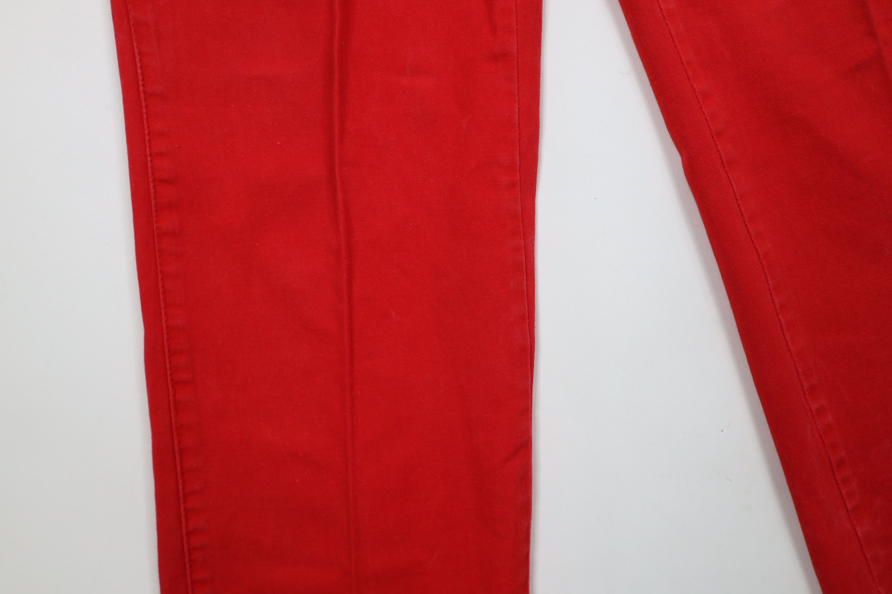 Vintage Vintage 90s Streetwear Wide Leg Chino Pants Red Cotton Size 29" - 6 Thumbnail