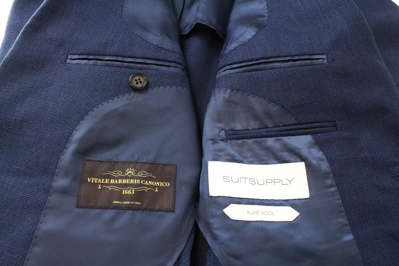 Suitsupply HAVANA UK34R Blue Wool Lined Blazer 59303 Size 34R - 5 Thumbnail