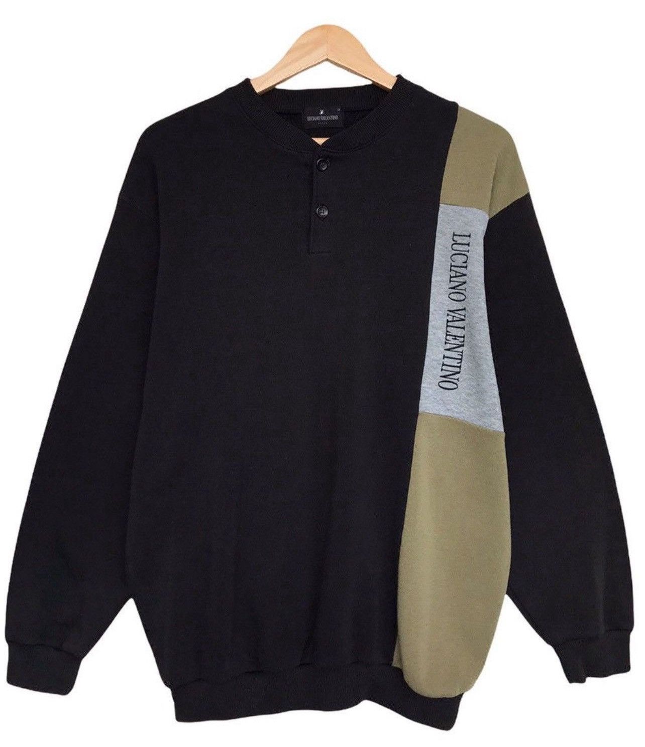 Valentino Vintage Luciano Valentino Spellout Embroidered Sweatshirt Size US L / EU 52-54 / 3 - 1 Thumbnail