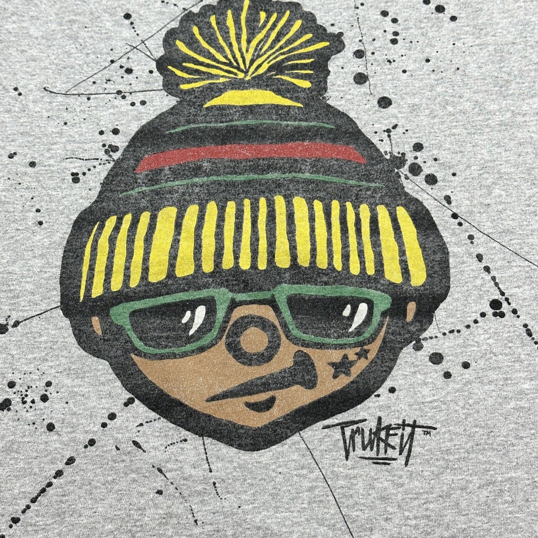 Vintage VINTAGE Trukfit Shirt XL Mens Gray Graphic Print Hip Hop Skate Street Wear Lil Wayne Size US XL / EU 56 / 4 - 4 Thumbnail