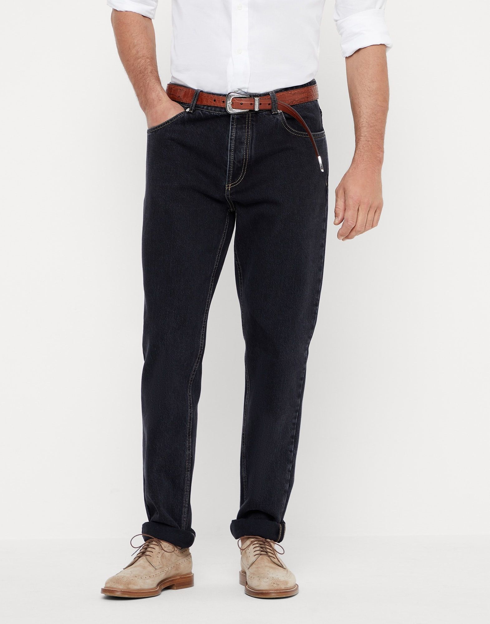 Brunello Cucinelli Denim Pants in Open Blue Size US 36 / EU 52 - 1 Thumbnail