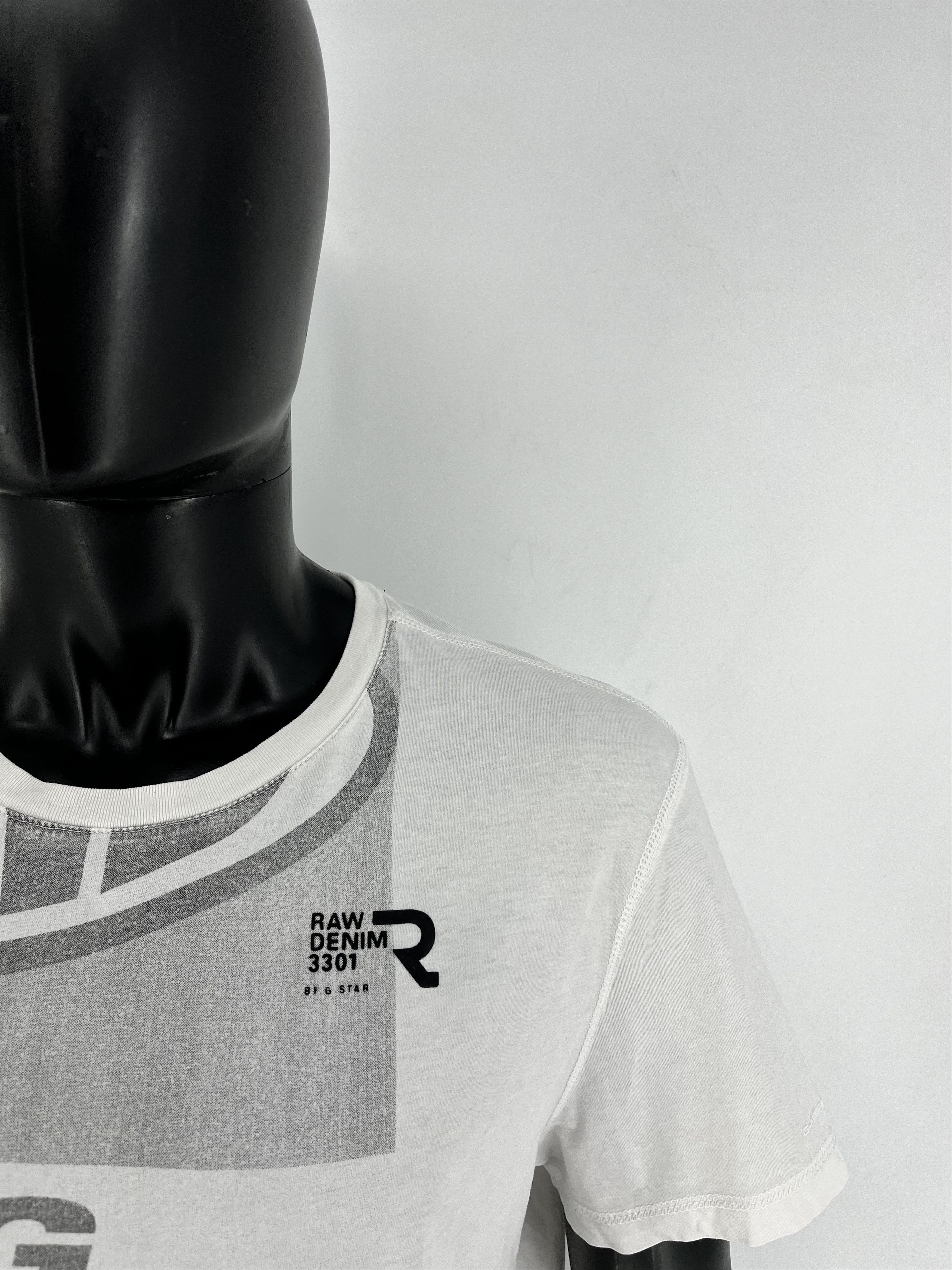 G-Star Vintage G-Star Raw T-Shirt White Big Centre Logo Size XL Size US XL / EU 56 / 4 - 8 Thumbnail