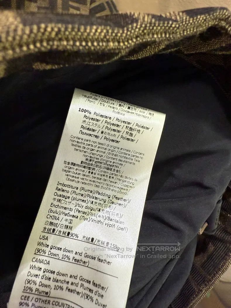 Fendi Fendi Brown Full Print Logo Hooded Down Jacket Size XS / US 0-2 / IT 36-38 - 6 Thumbnail