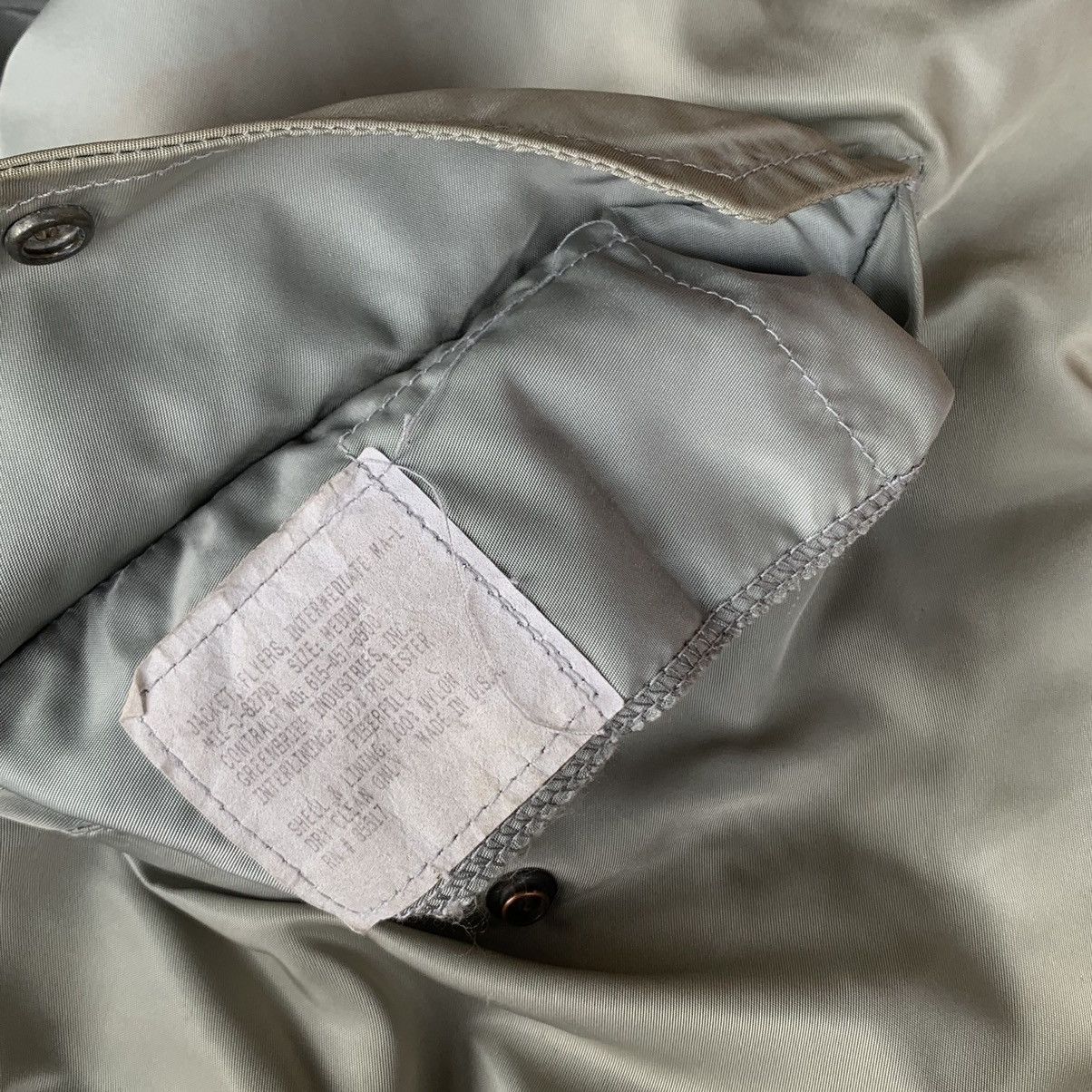 Other GREENBERIER Bomber MA-1 flight natural faded vintage jacket Size US M / EU 48-50 / 2 - 18 Thumbnail