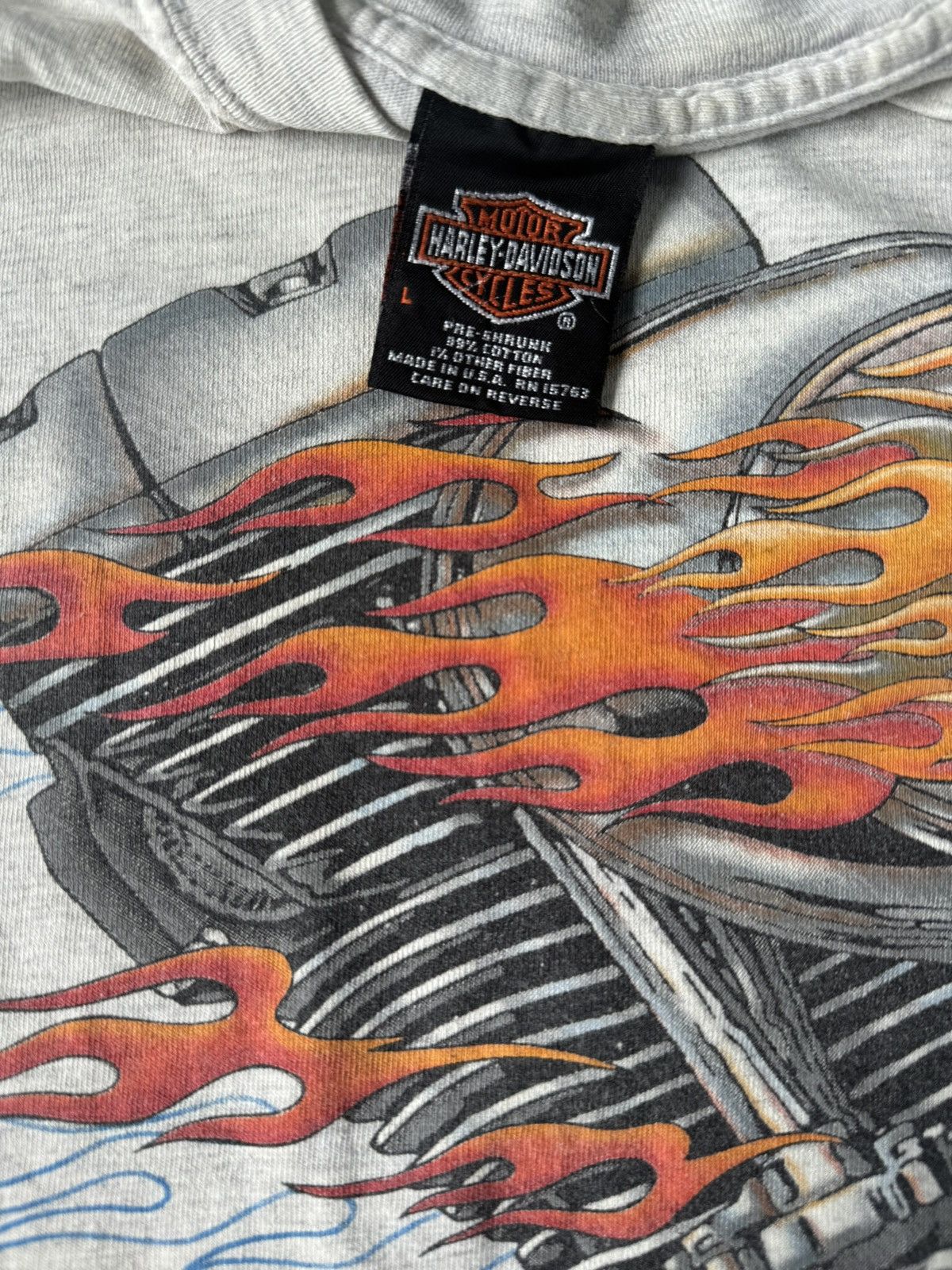 Harley Davidson 90’s Harley Flame Engine Tee Reno Nevada Size US L / EU 52-54 / 3 - 5 Thumbnail