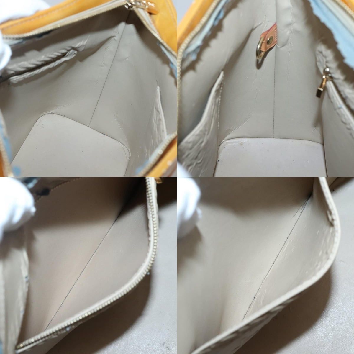 Louis Vuitton LOUIS VUITTON Monogram Vernis Houston Hand Bag Beige M91004 Size ONE SIZE - 12 Thumbnail