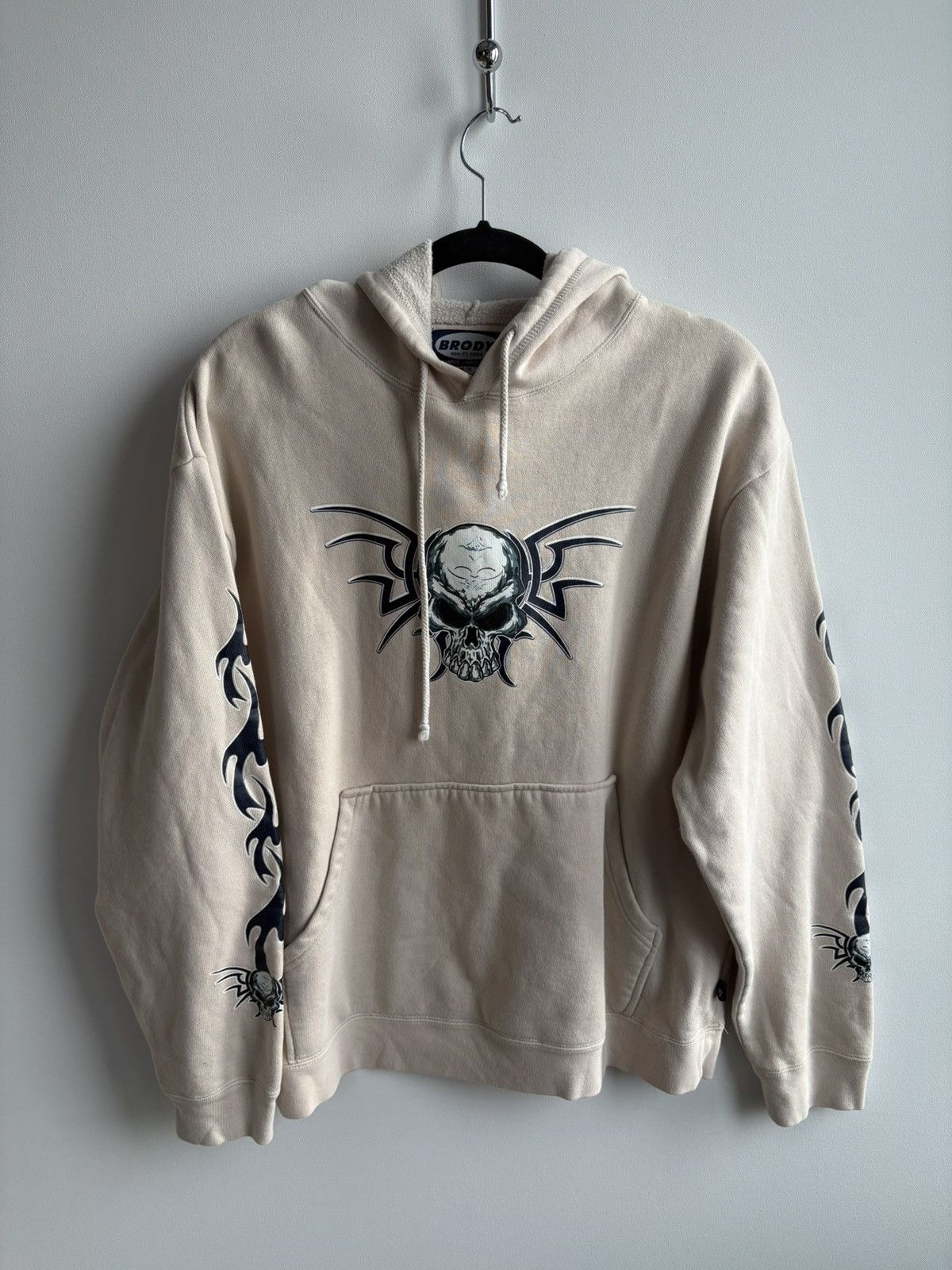 Vintage Vintage y2k Streetwear Tribal Skull Pullover Hoodie Size US M / EU 48-50 / 2 - 1 Thumbnail