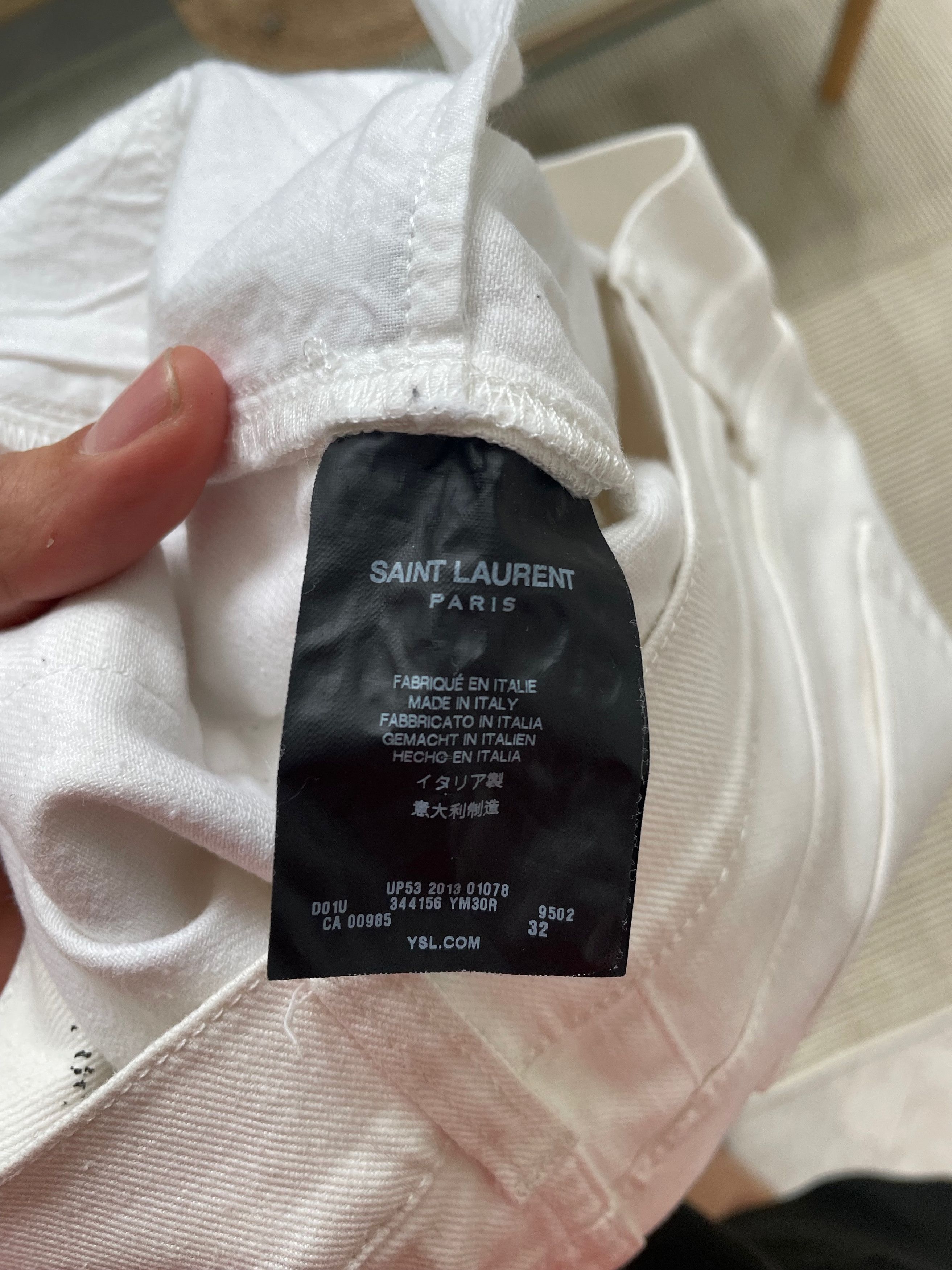 Saint Laurent Paris SS14 White D01 Denim Size US 32 / EU 48 - 4 Thumbnail