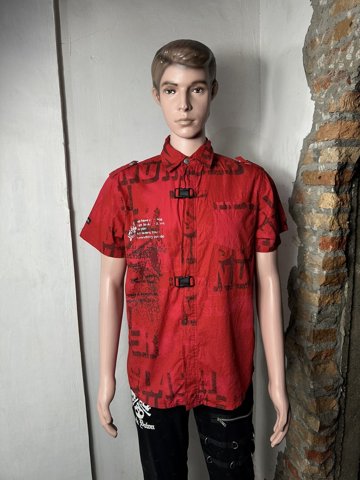 Other Slash Number Zipper Shirt Punk Bondage Gravity Style Size US M / EU 48-50 / 2 - 1 Thumbnail