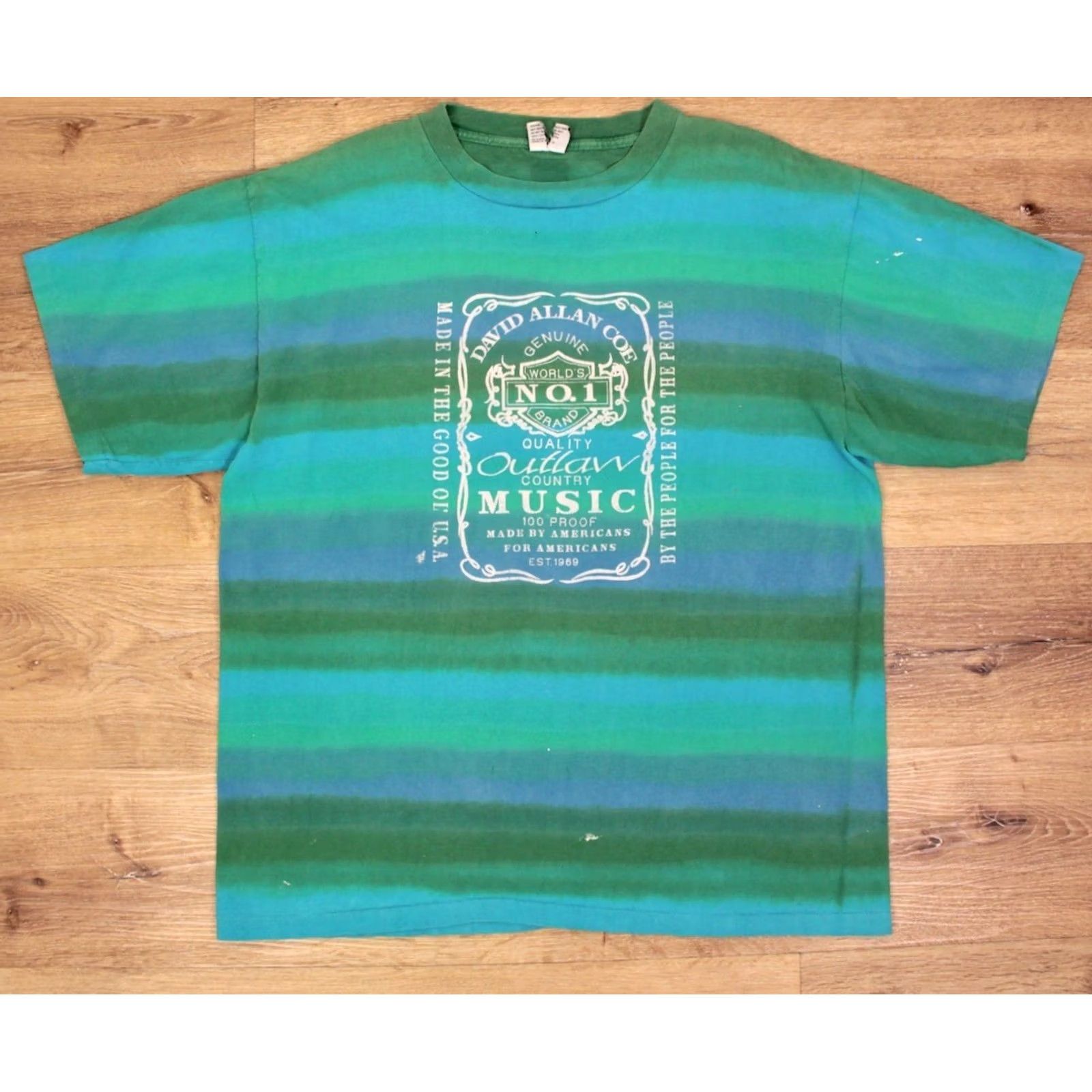 Vintage VTG Sundog 90s TShirt Men Green David Allan Coe Tie-Dye Graphic Tee XL Shirt Vintage 90s Band T-Shirt Size US XL / EU 56 / 4 - 2 Thumbnail